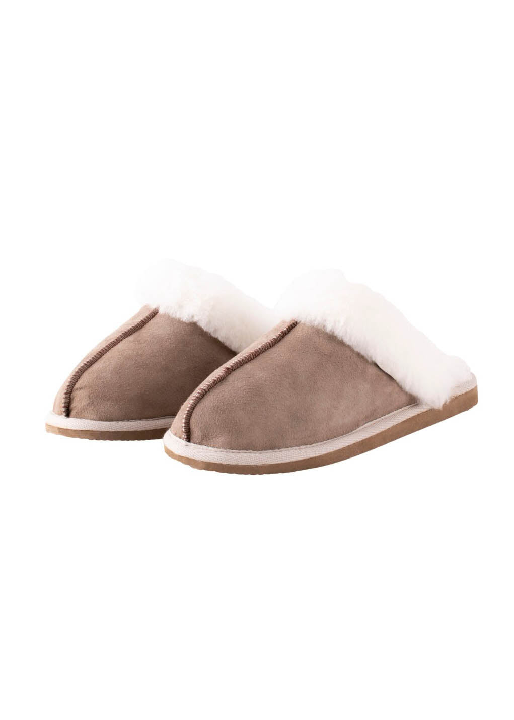 Jessica Sheepskin Slip On Slippers - Stone