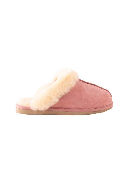 Jessica Sheepskin Slip On Slippers - Marsala Chestnut