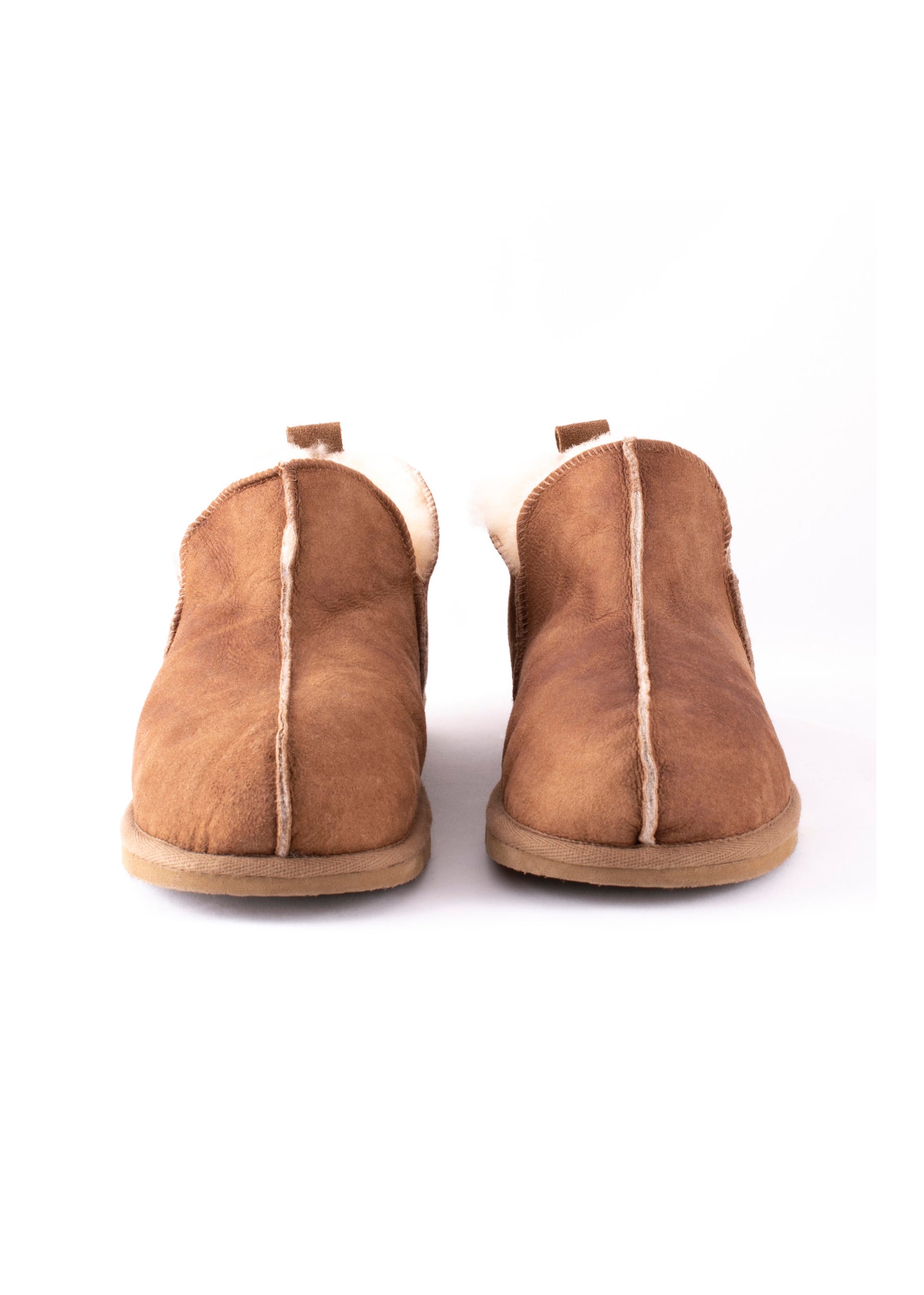 Anton Mens Sheepskin Boot Slippers - Antique Cognac