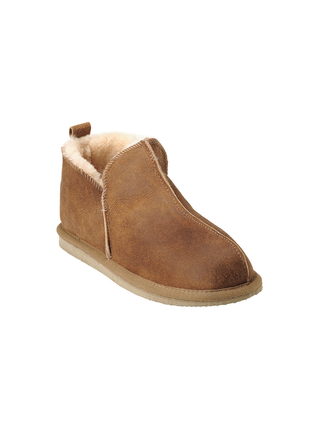 Anton Mens Sheepskin Boot Slippers - Antique Cognac