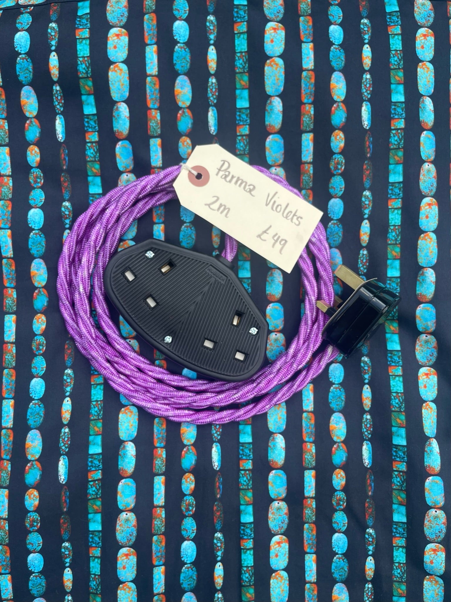 Lola's Leads – Parma Violets + Black 2m | 2 Gang