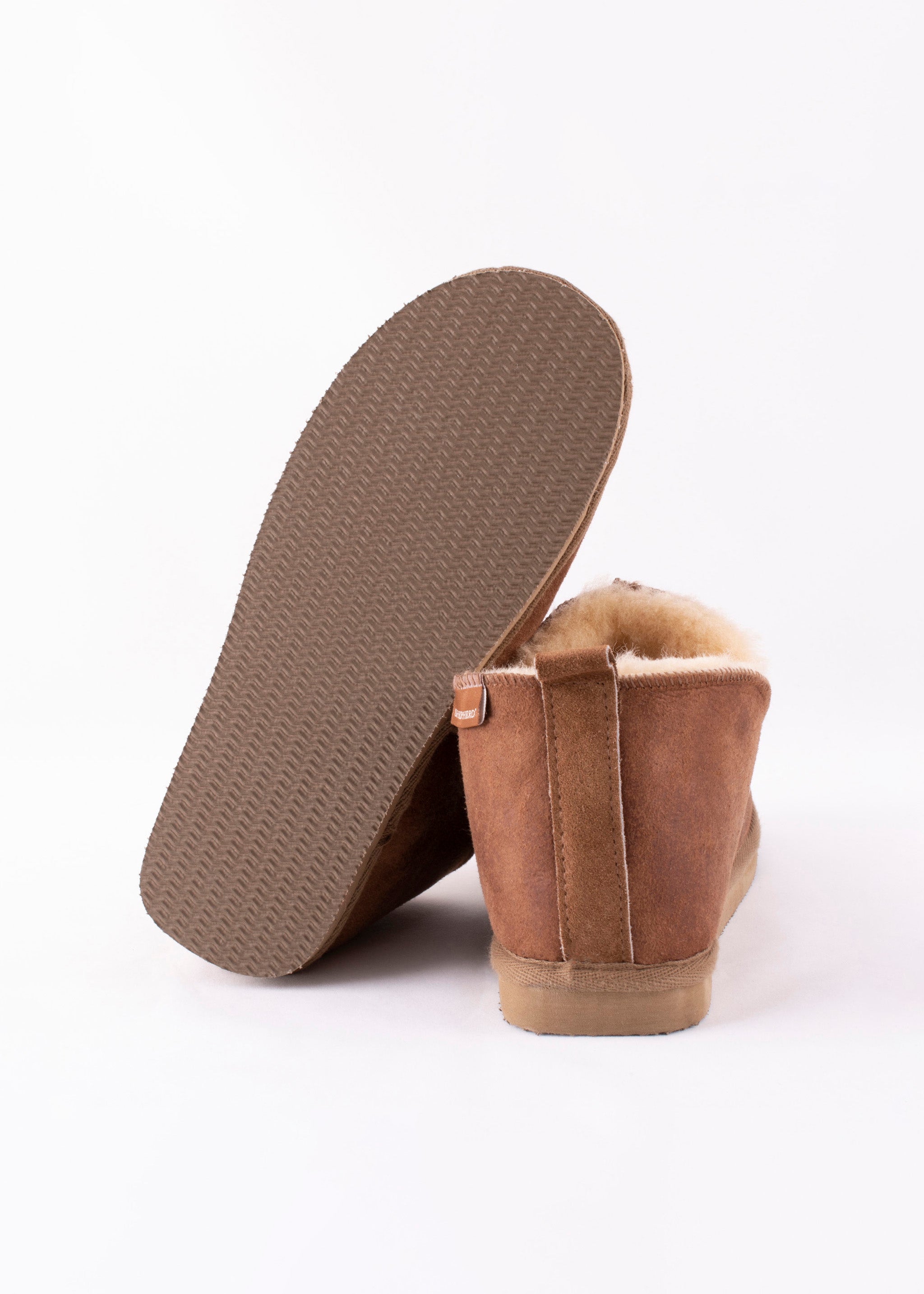 Annie Sheepskin Booties Slippers - Antique Cognac