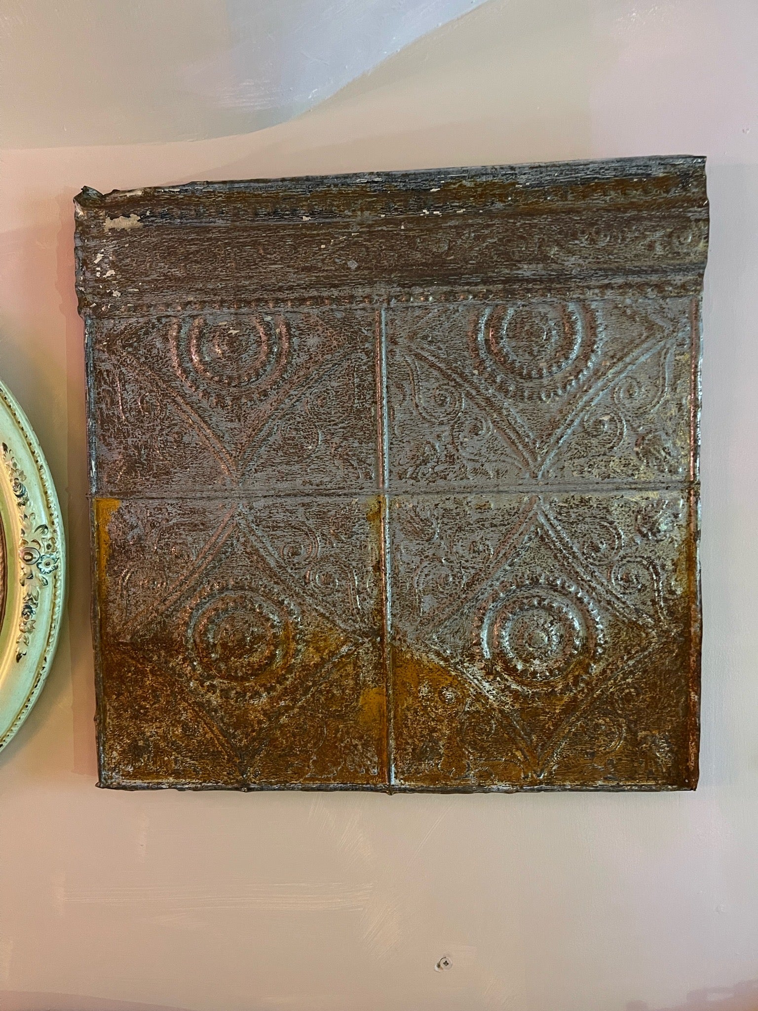 Antique American Tin Ceiling Tile Large