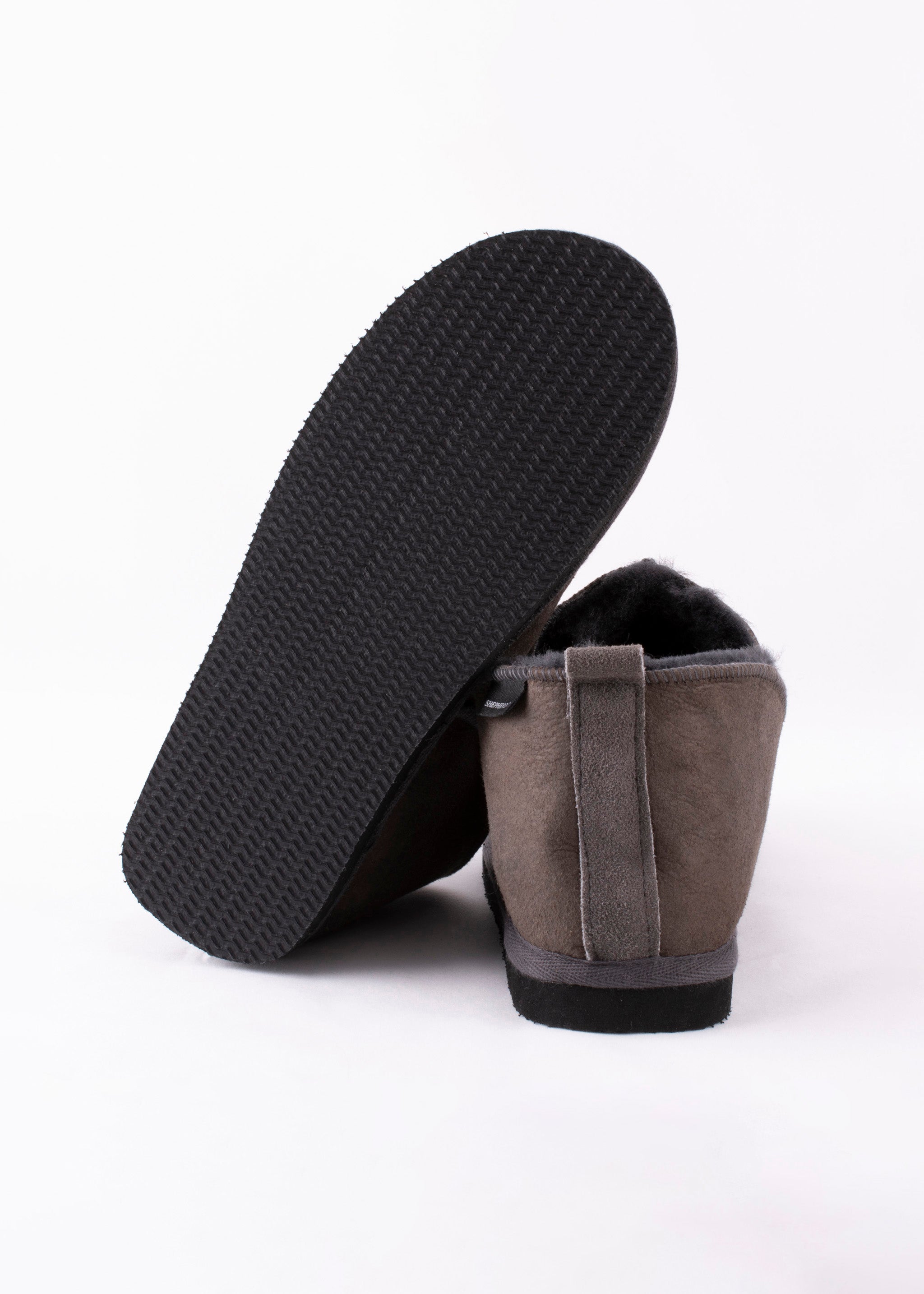 Anton Mens Sheepskin Boot Slippers - Antique Asphalt