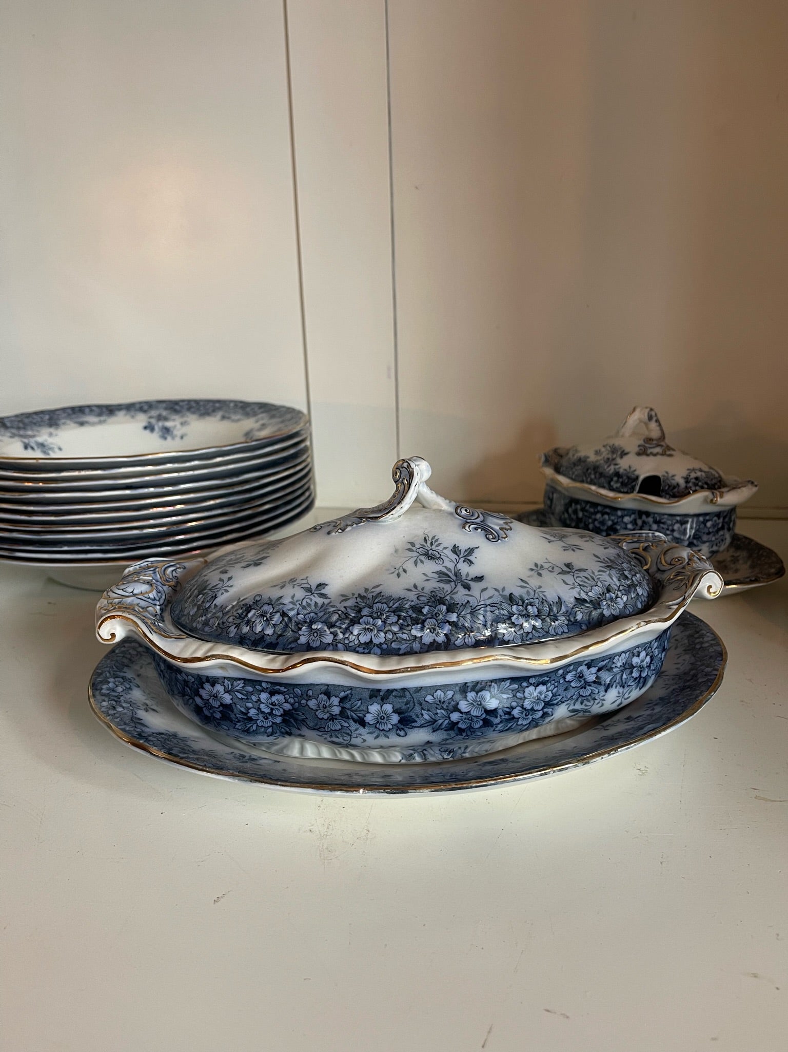 Booths' Semi Porcelain Canterbury Dinner Set