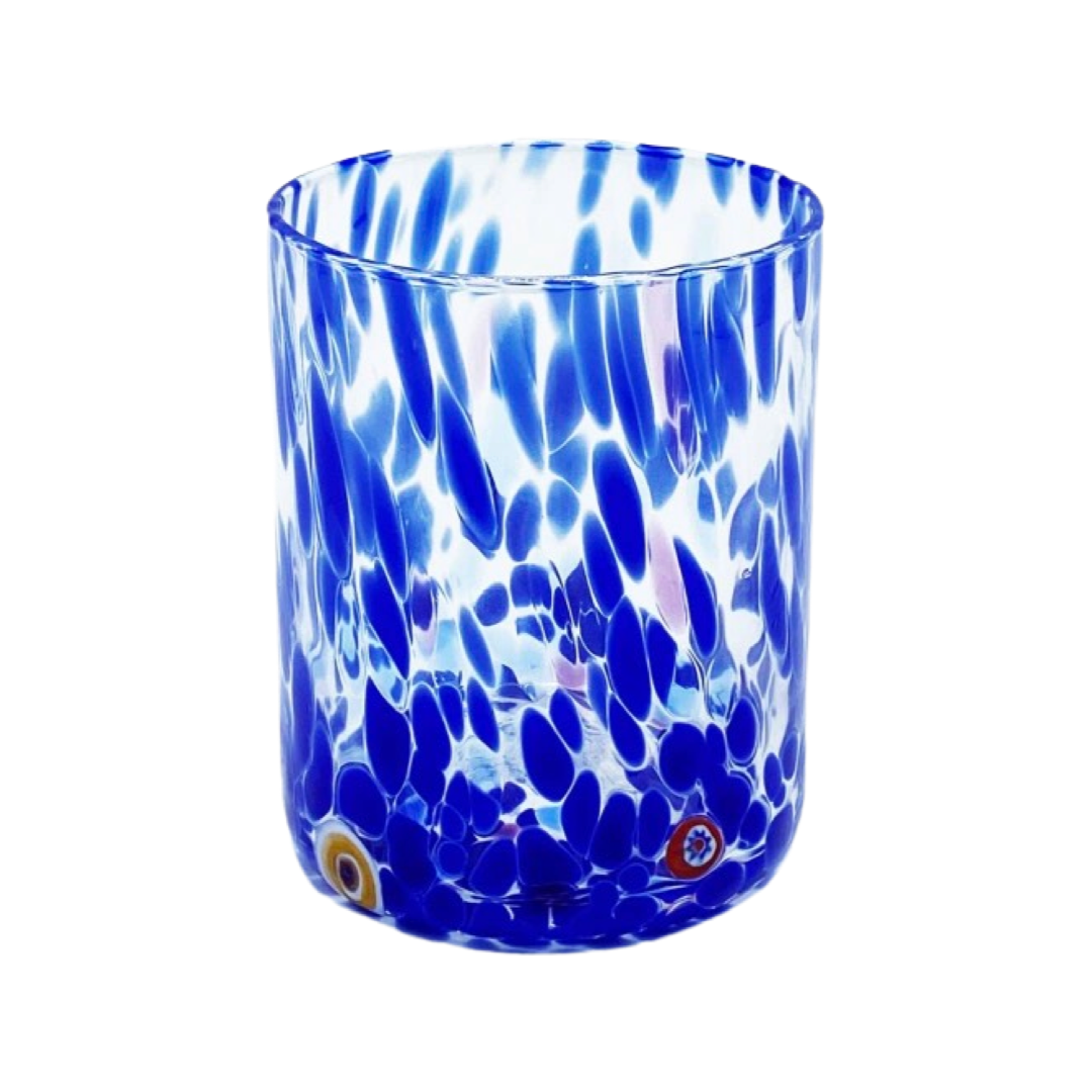Murano Glass Tumbler - Cobalt Blue