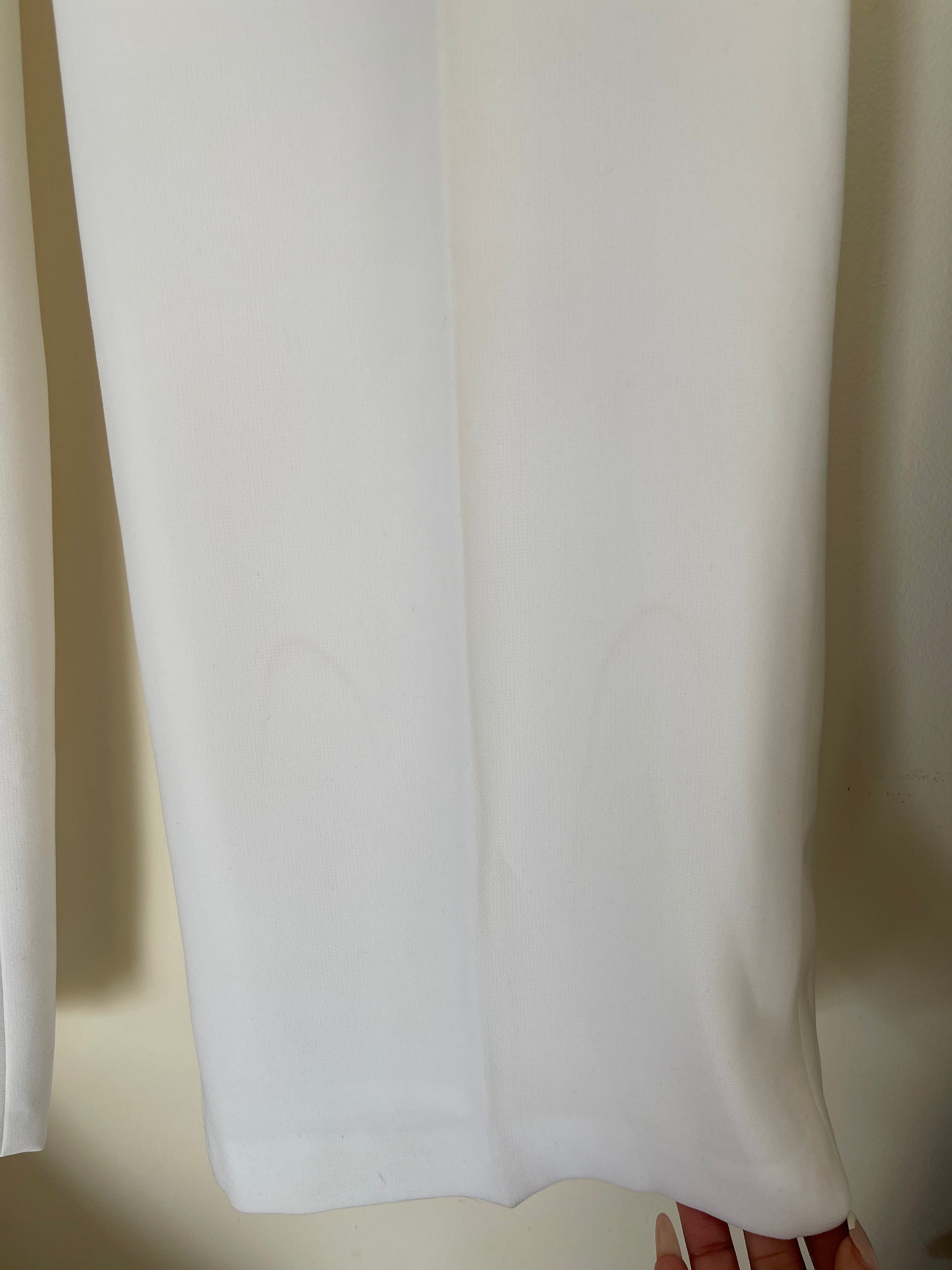 Vintage White Straight Leg Trousers by Basler Selection