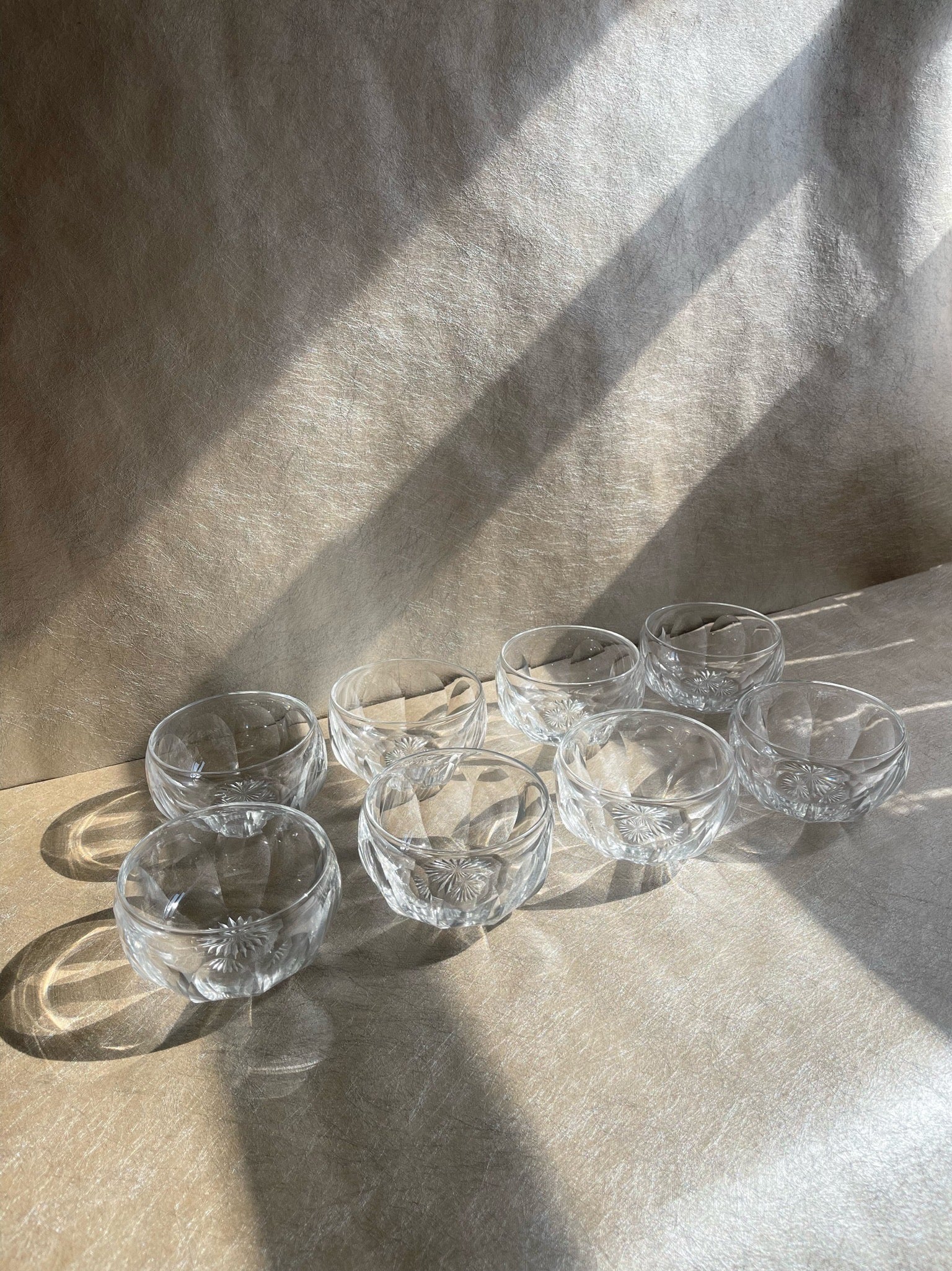 19th Century Cut Crystal Finger Bowls Set of Eight