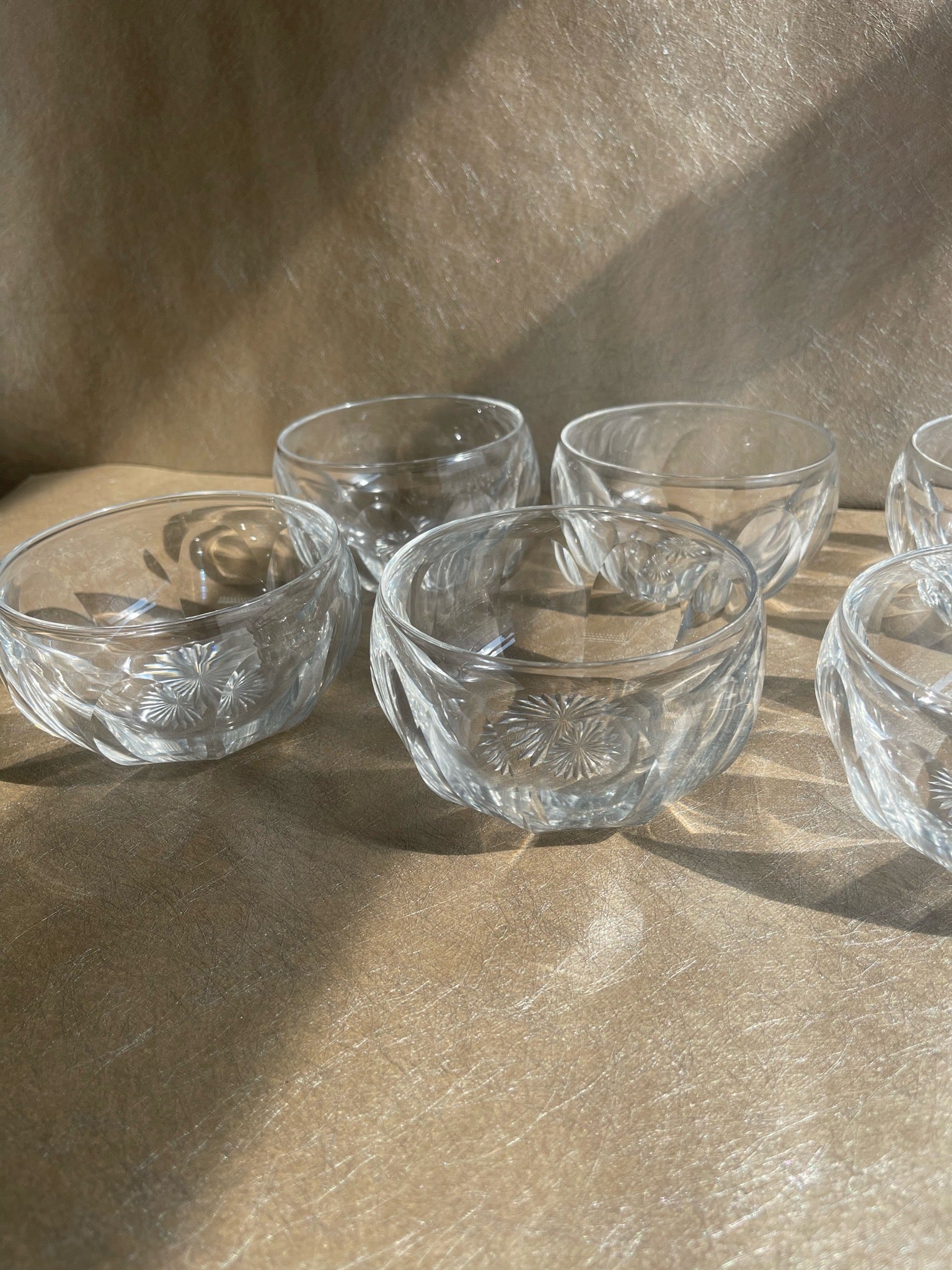 19th Century Cut Crystal Finger Bowls Set of Eight