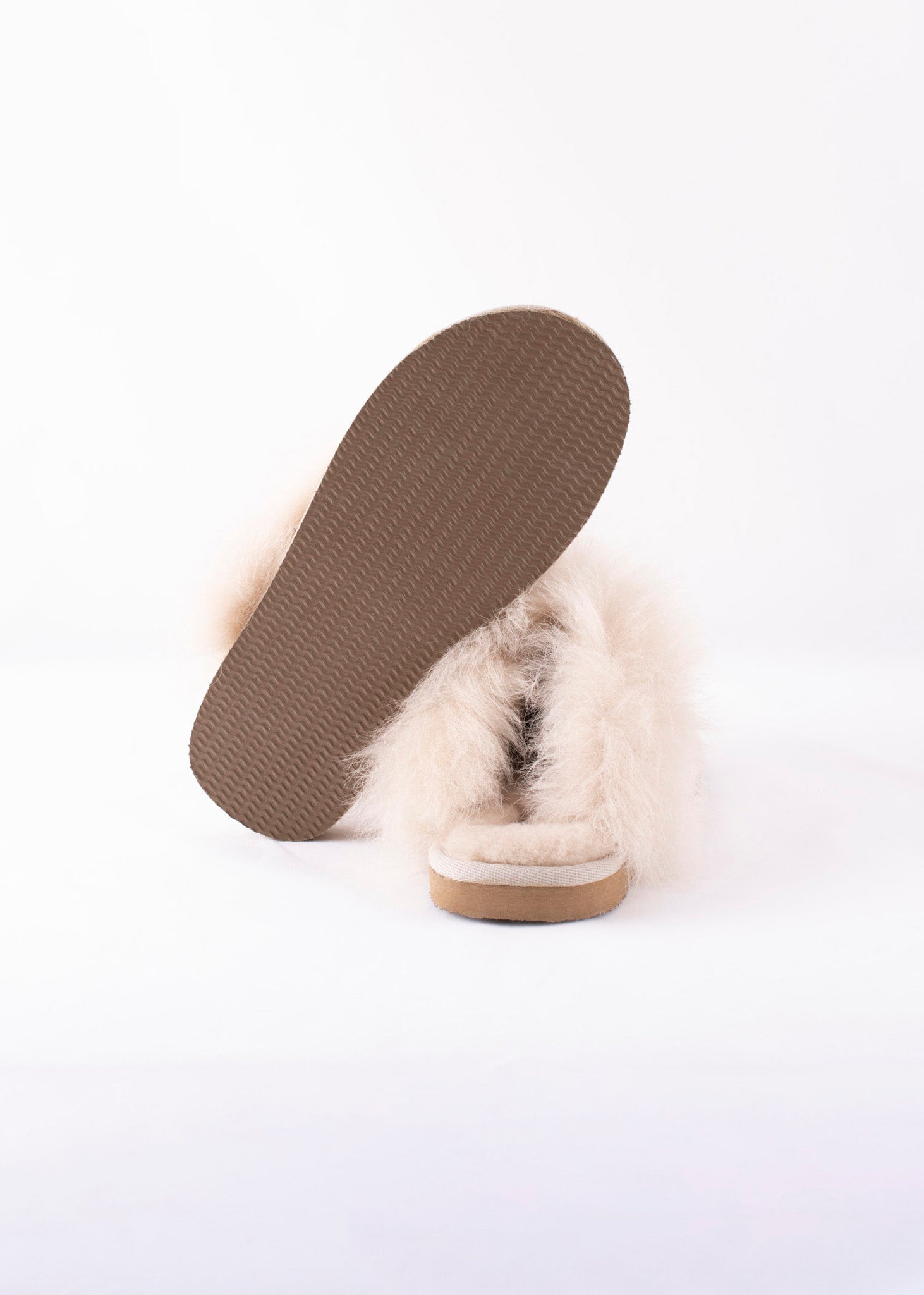 Evelina Sheepskin Slip On Slippers - Honey