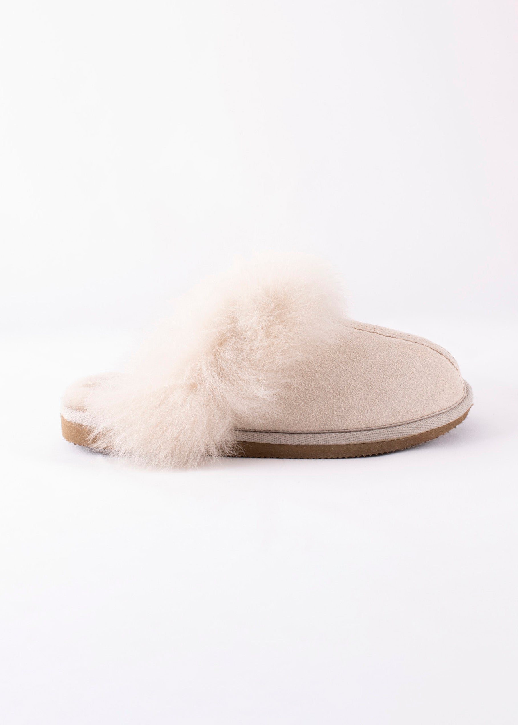 Evelina Sheepskin Slip On Slippers - Honey