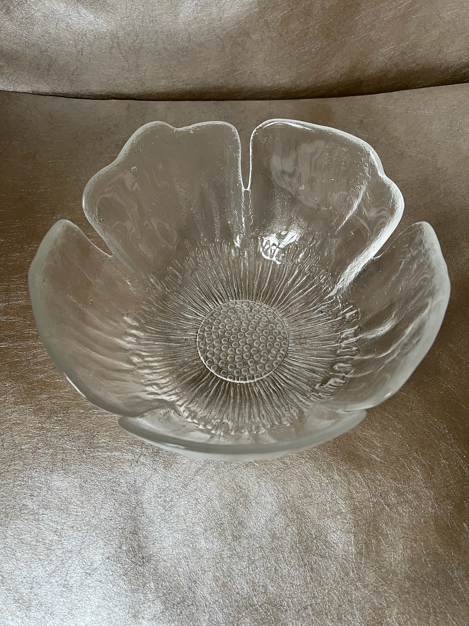 Floral Glass Serving Bowl