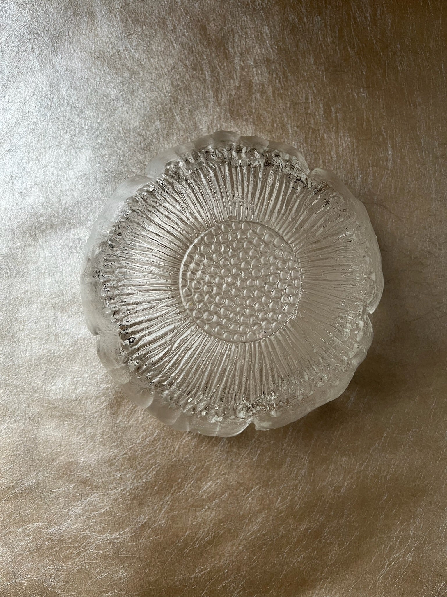 Floral Glass Serving Bowl
