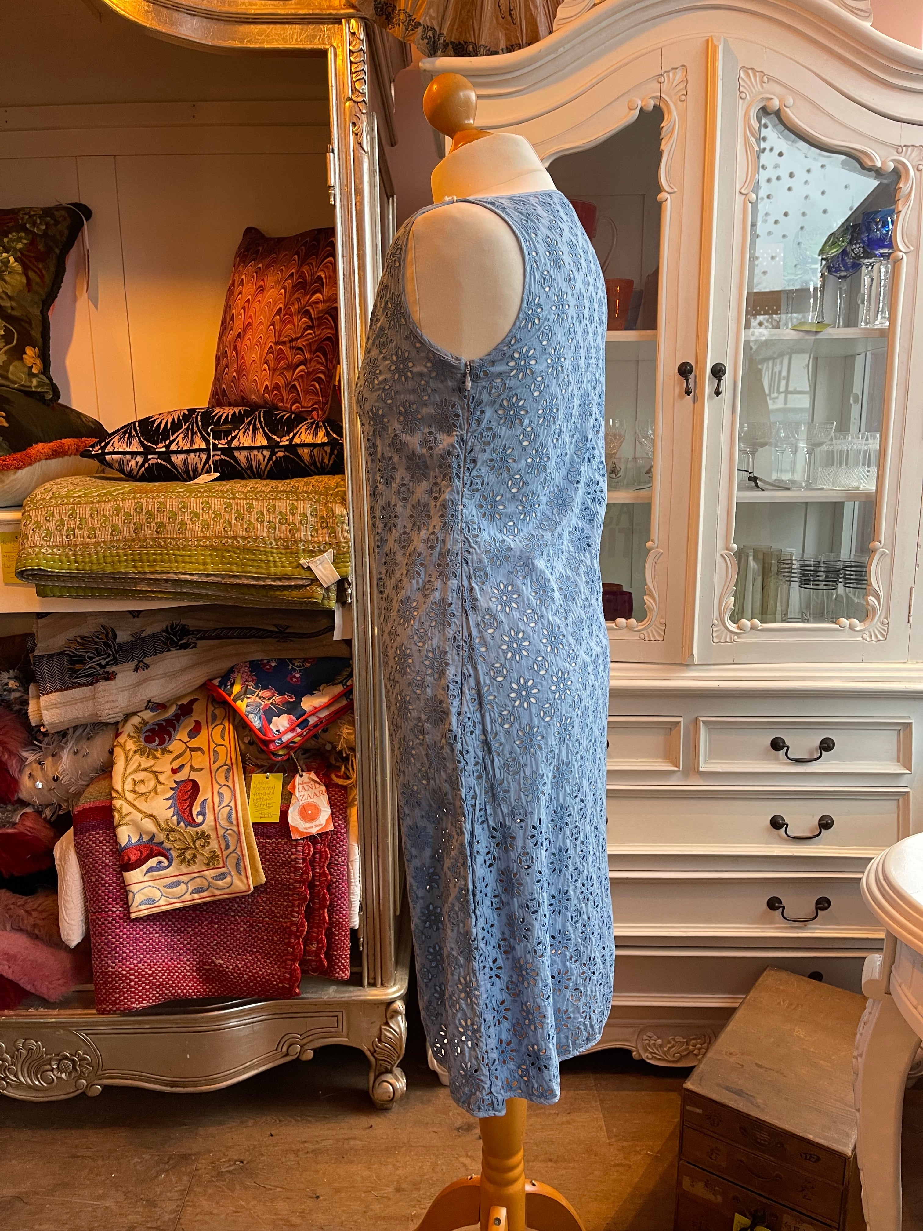 Nicole Farhi Blue Lace Dress