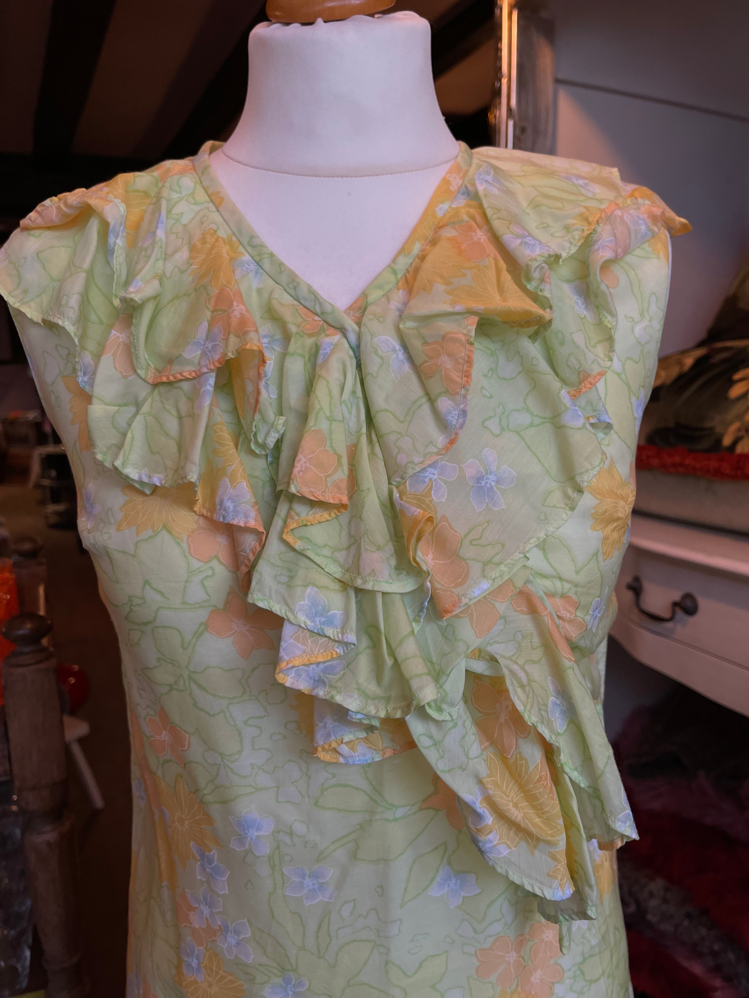 70s Shelana ruffle dress
