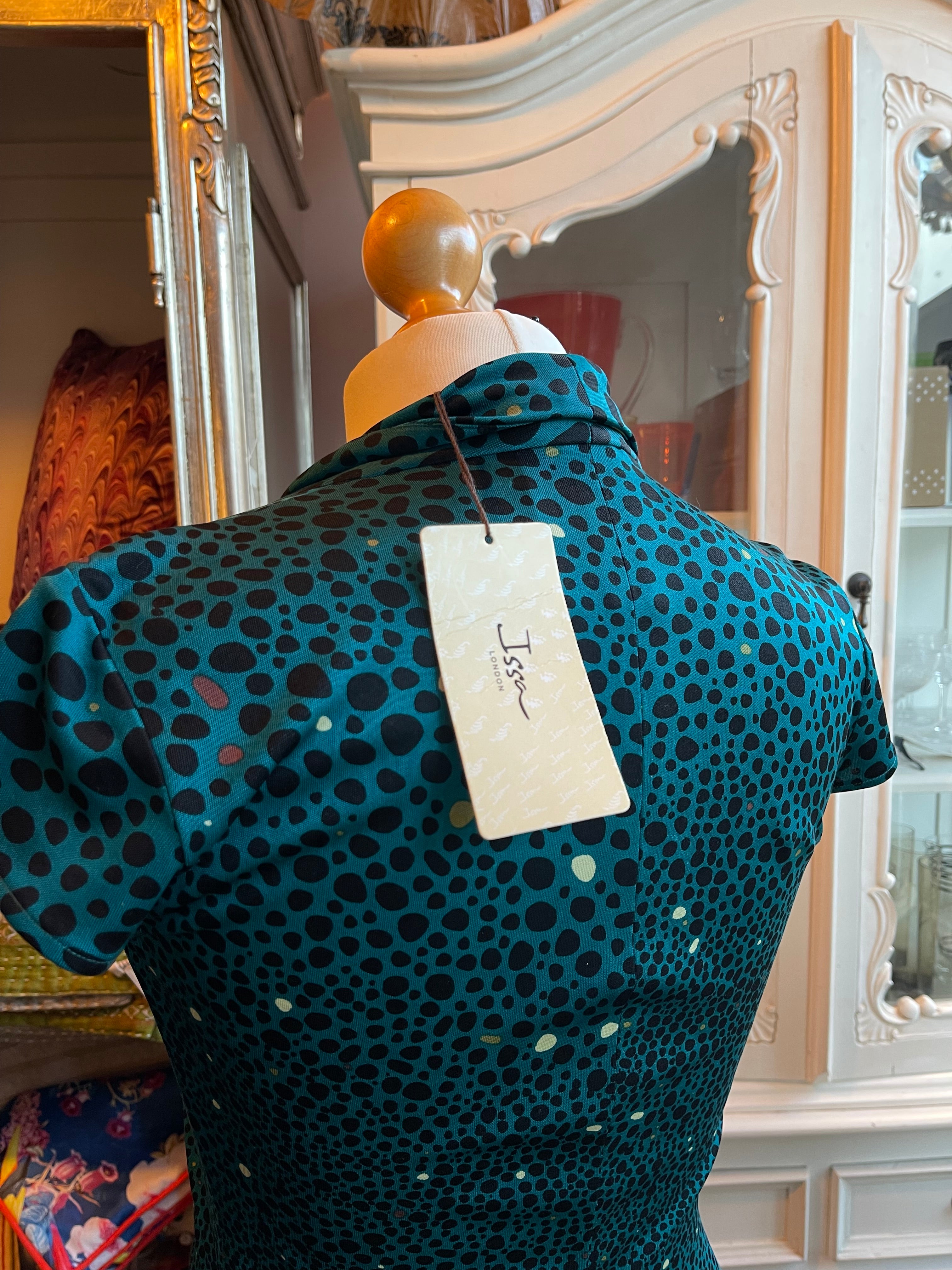 Issa Teal Pattern Dress