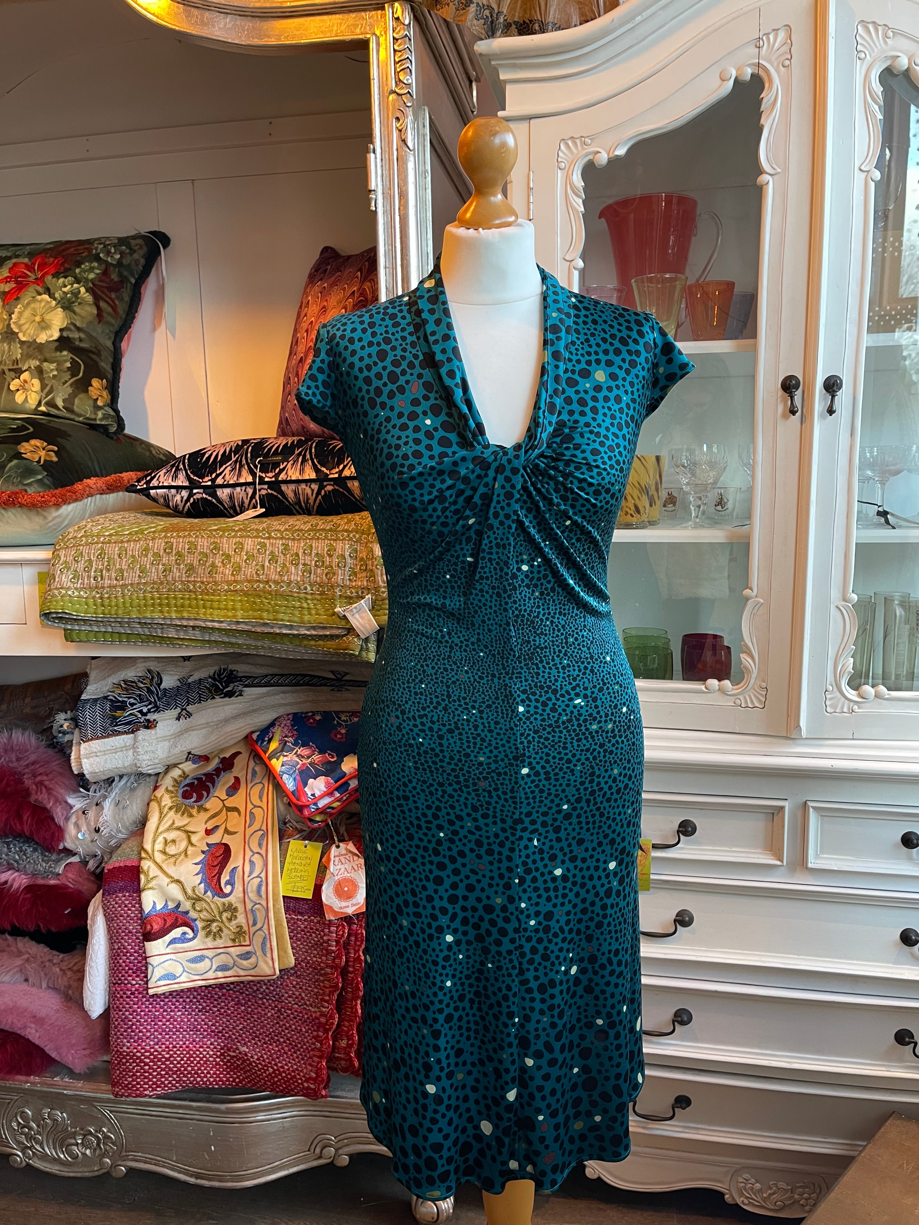 Issa Teal Pattern Dress