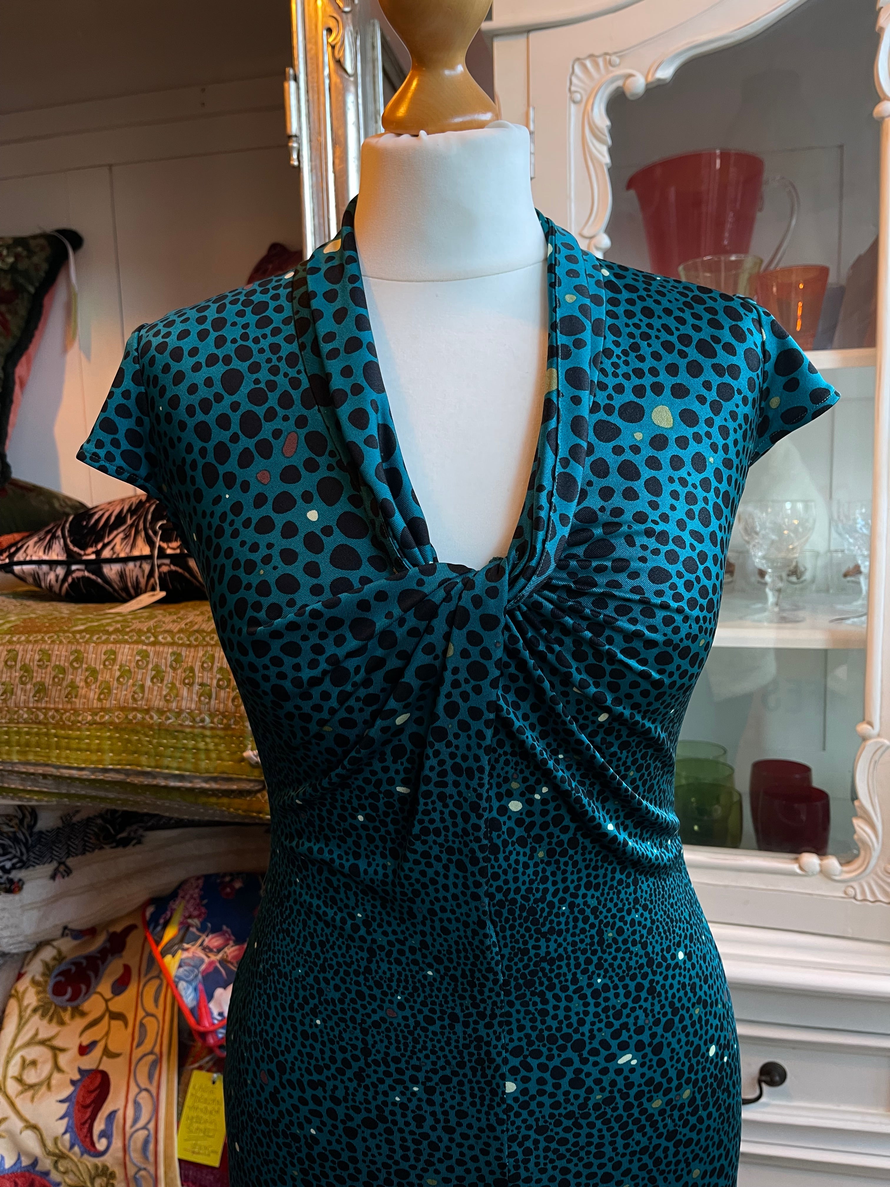 Issa Teal Pattern Dress