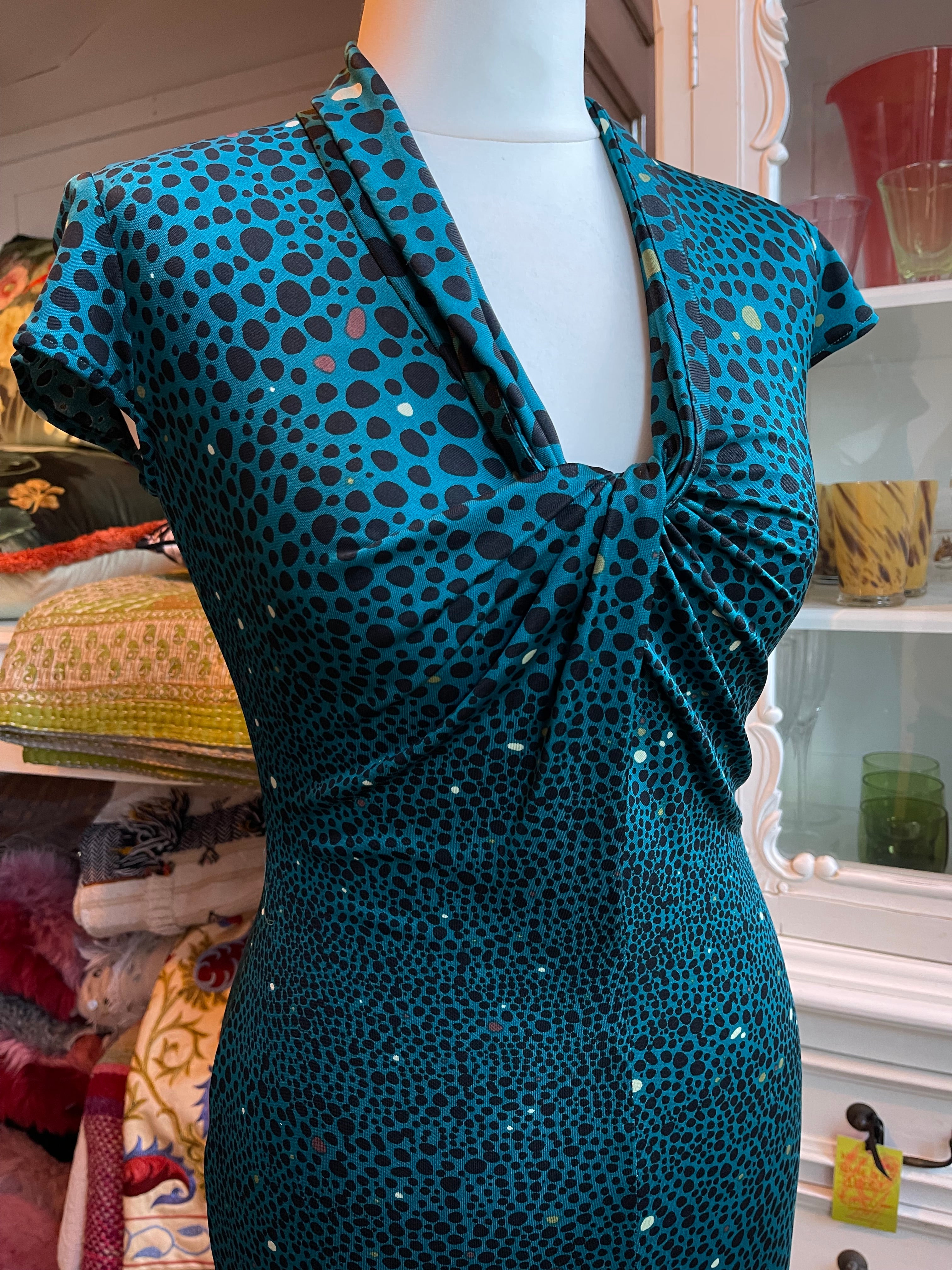 Issa Teal Pattern Dress