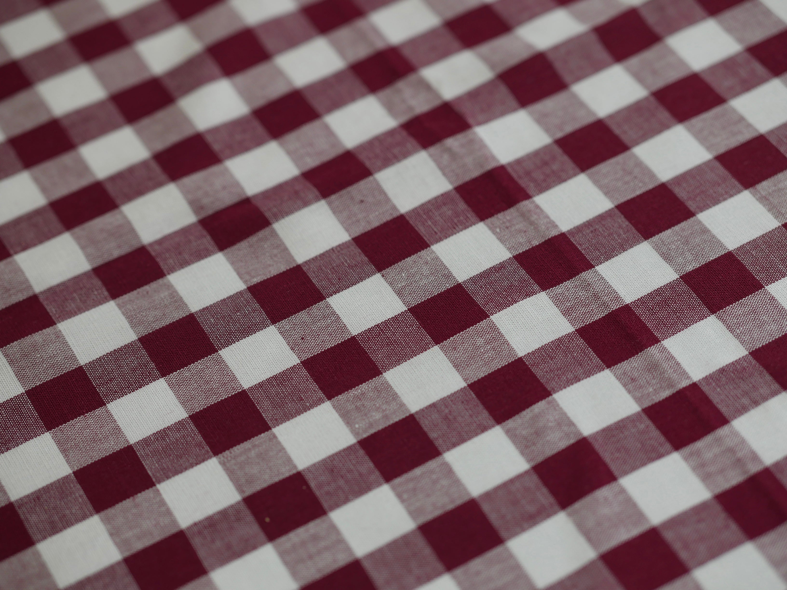 Patchwork Vichy Gingham Tablecloth - Prune