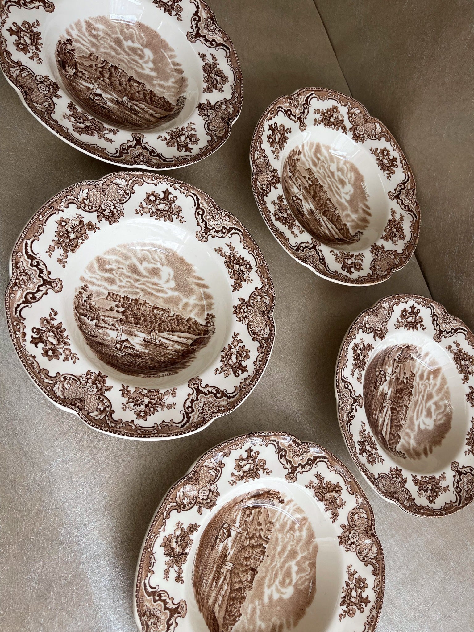 Johnson Brothers Old Britain Castles - Brown Rimmed Bowl