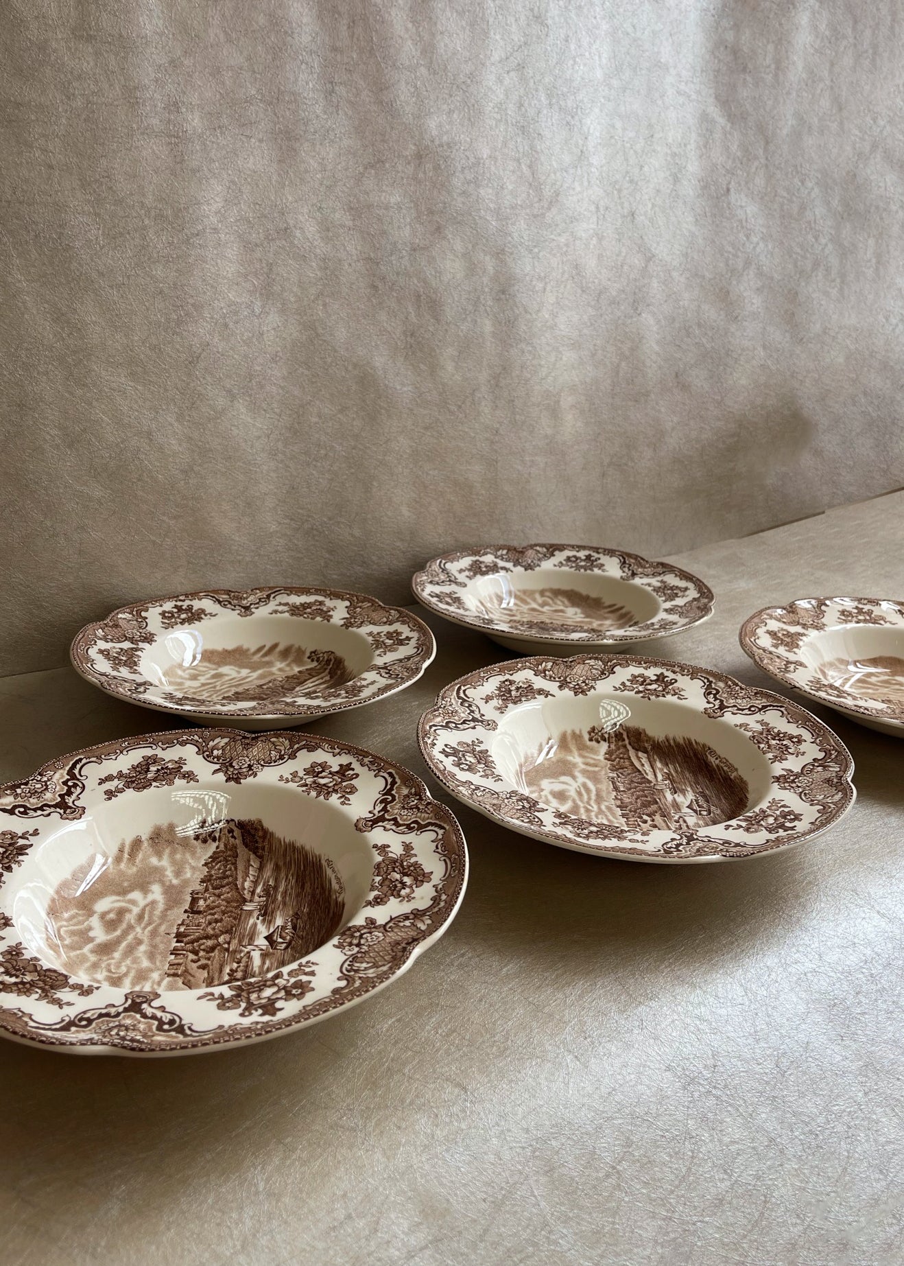 Johnson Brothers Old Britain Castles - Brown Rimmed Bowl