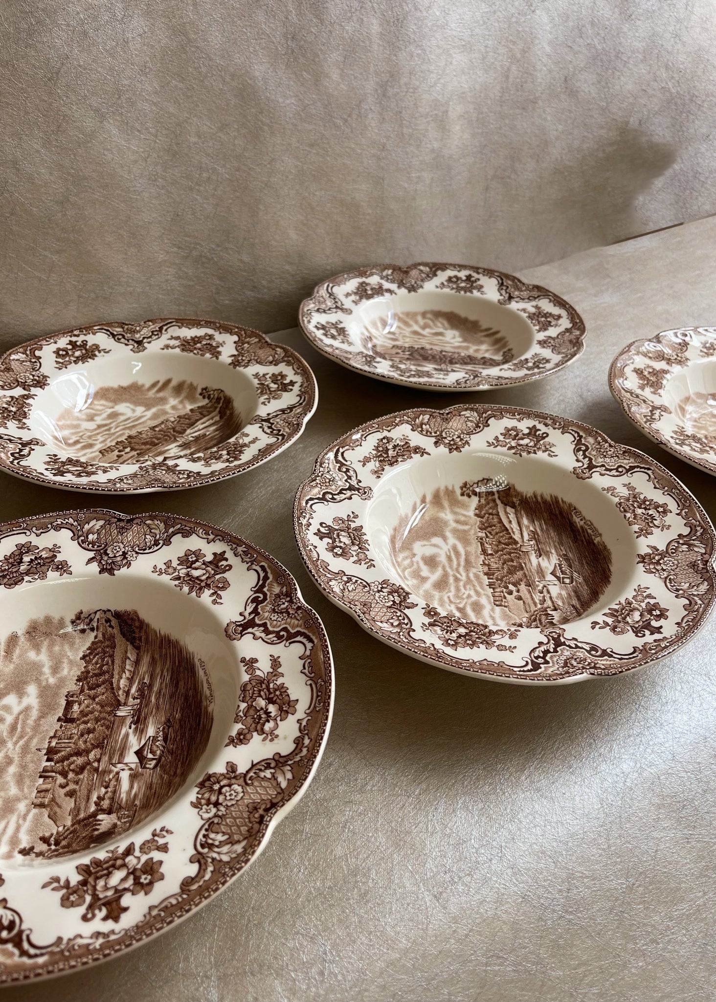 Johnson Brothers Old Britain Castles - Brown Rimmed Bowl