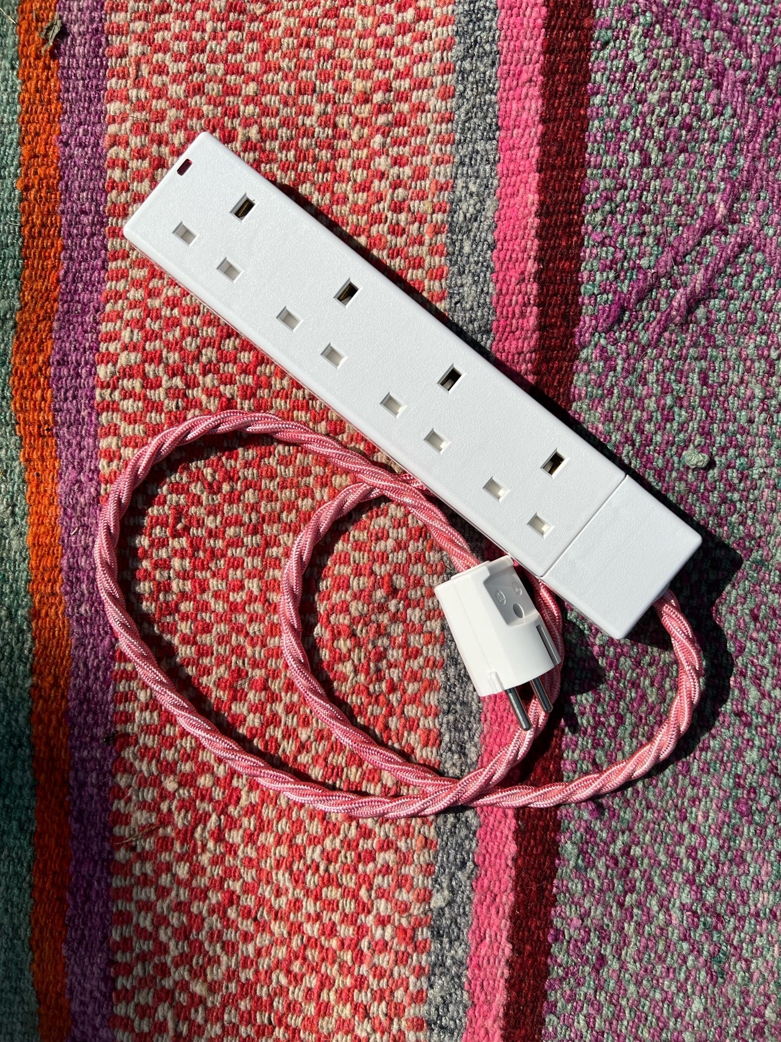 European Travel Adaptor in White 4 Sockets