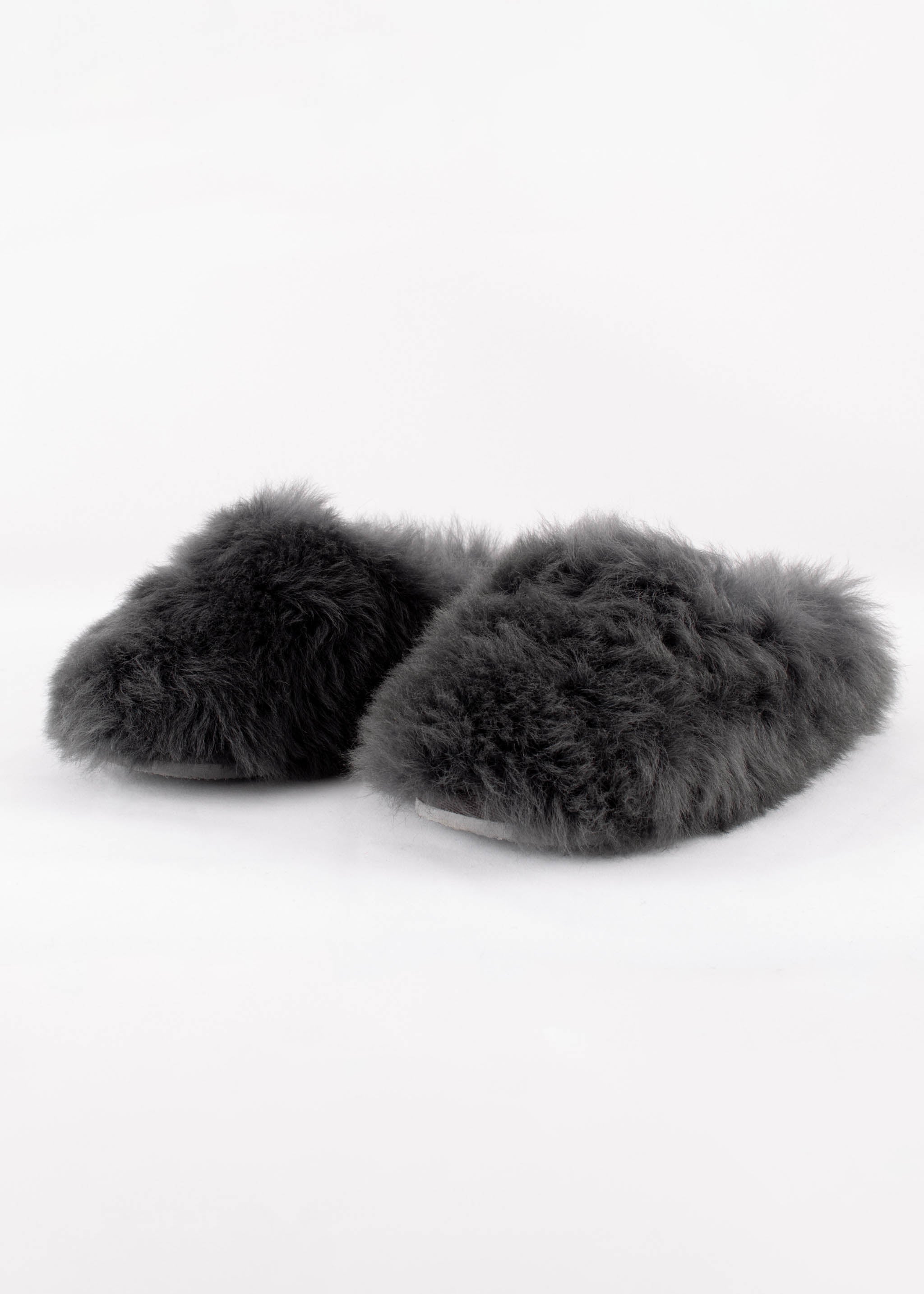 Malou Sheepskin Slip On Slippers - Asphalt