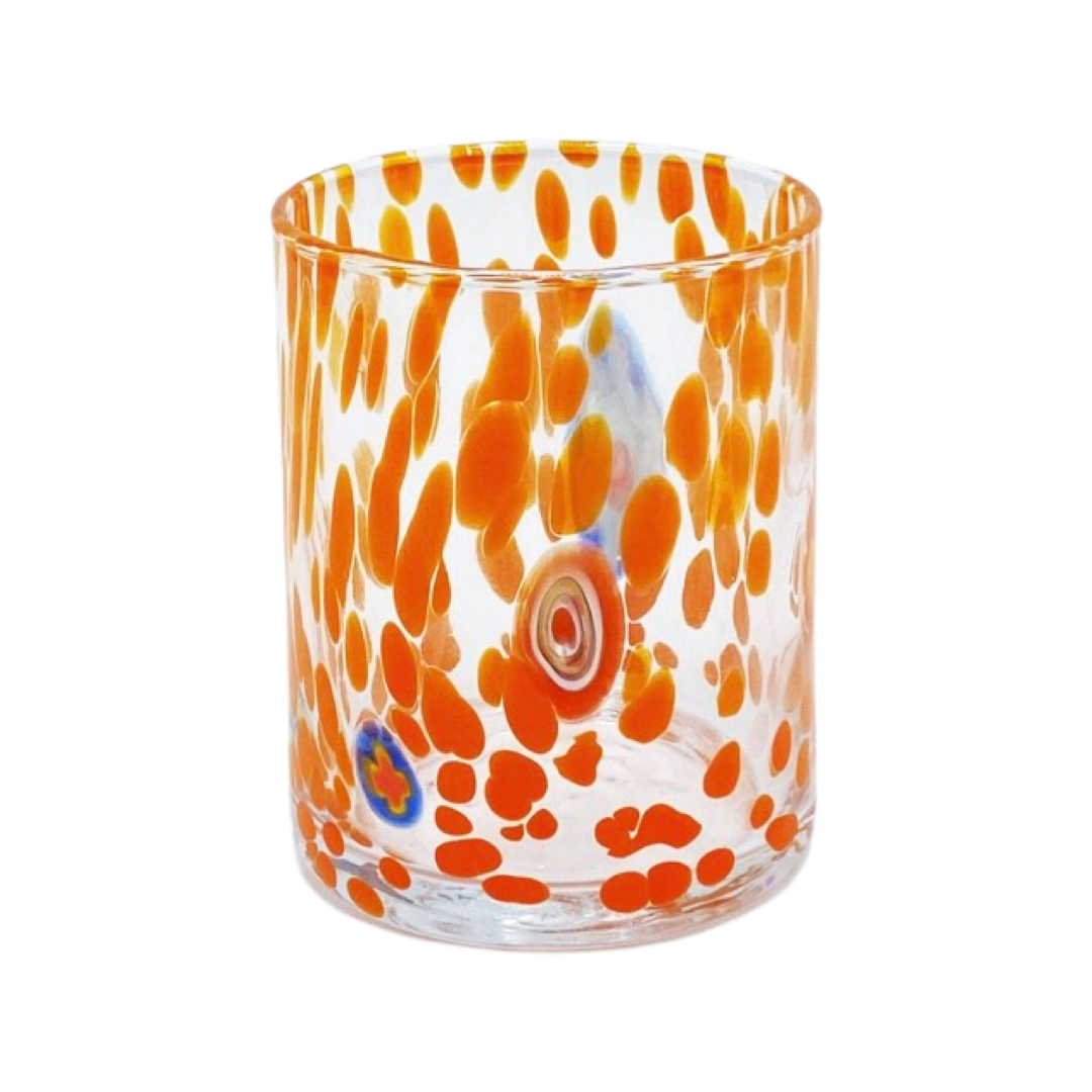 Murano Glass Tumbler - Orange