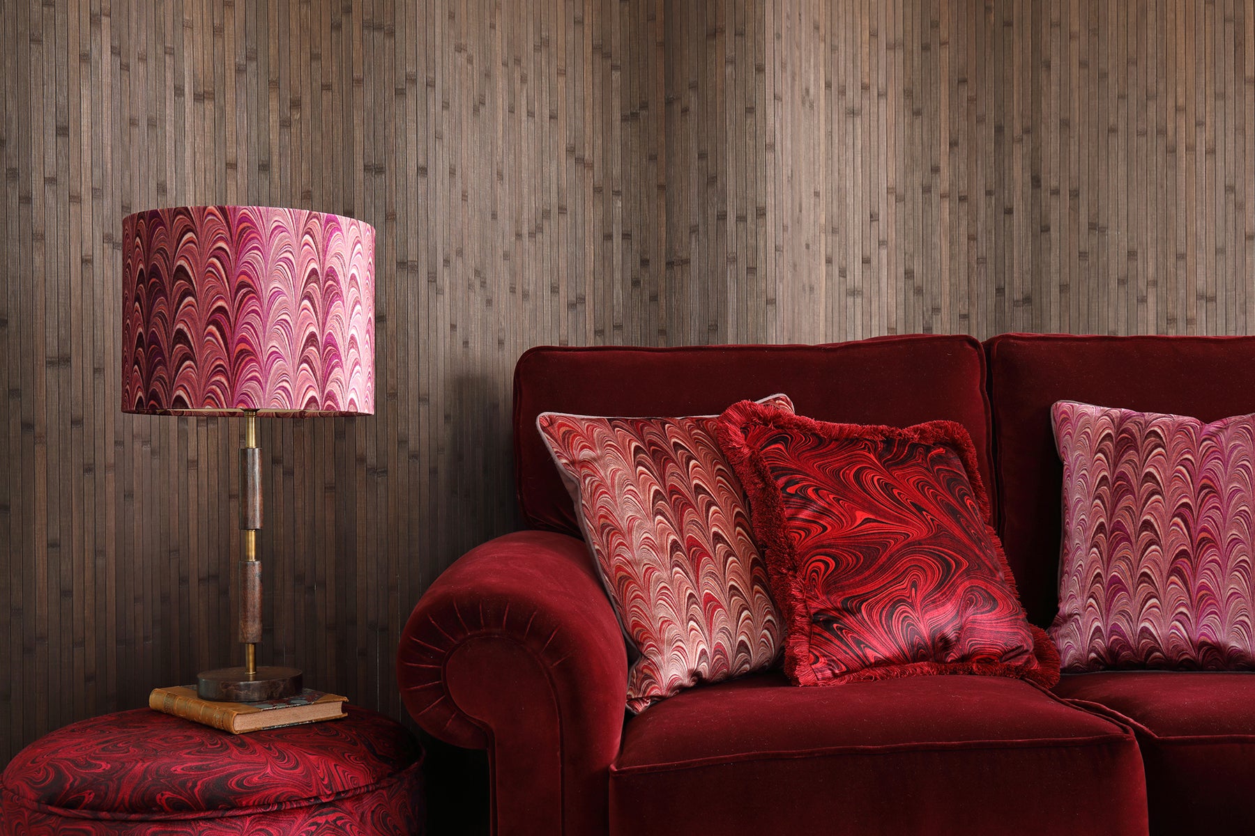 Orchid Fine Comb velvet Lampshade