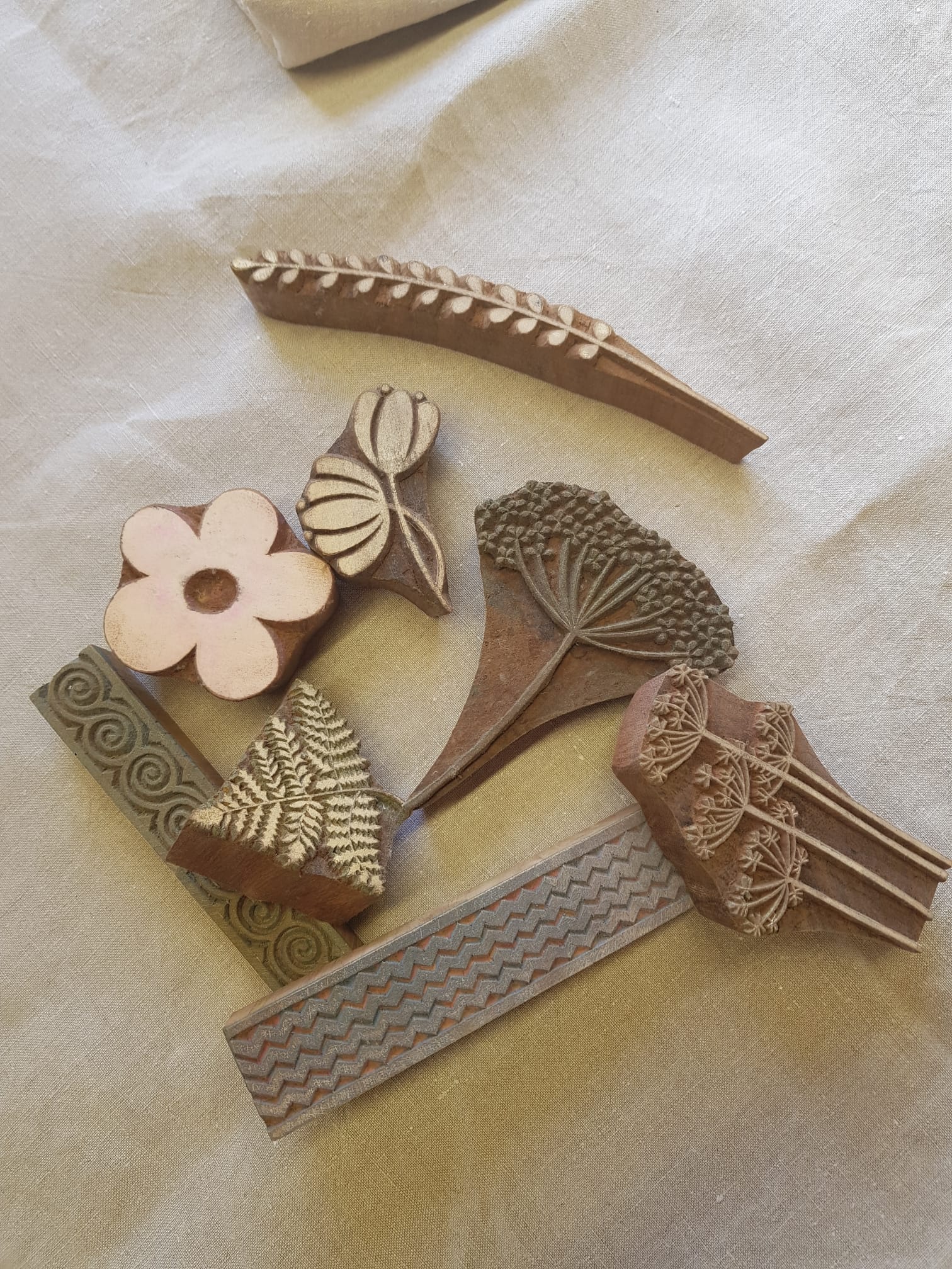 Block Printing with Vintage French Linen Workshop - March & April 2025