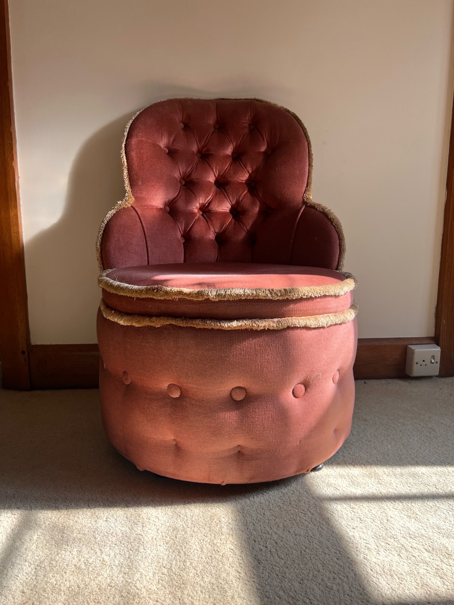 Velvet Vintage Boudoir Chairs Pink Velvet Boudoir Chair