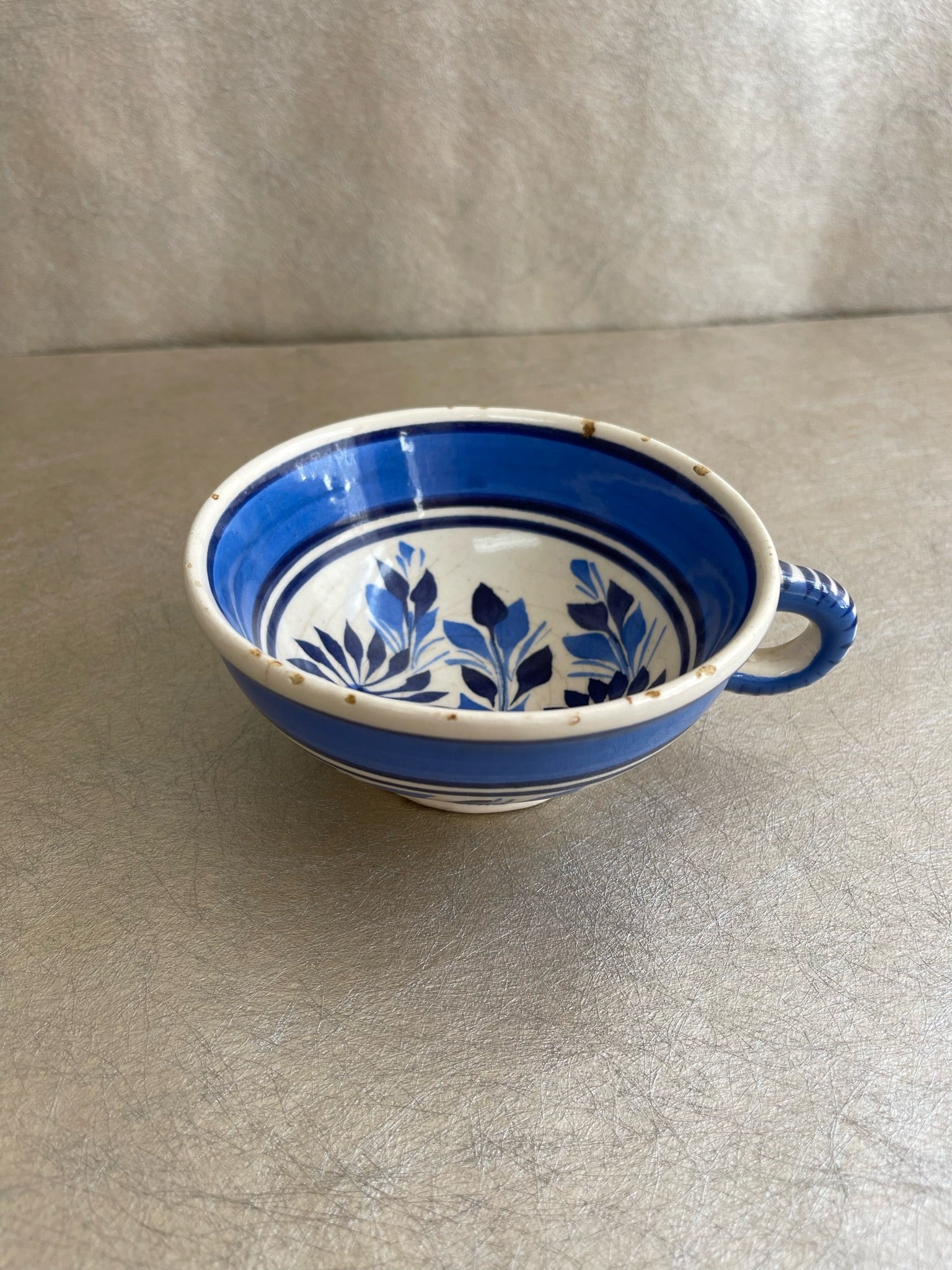 Quimper Large Cup & Saucer with Plate Set