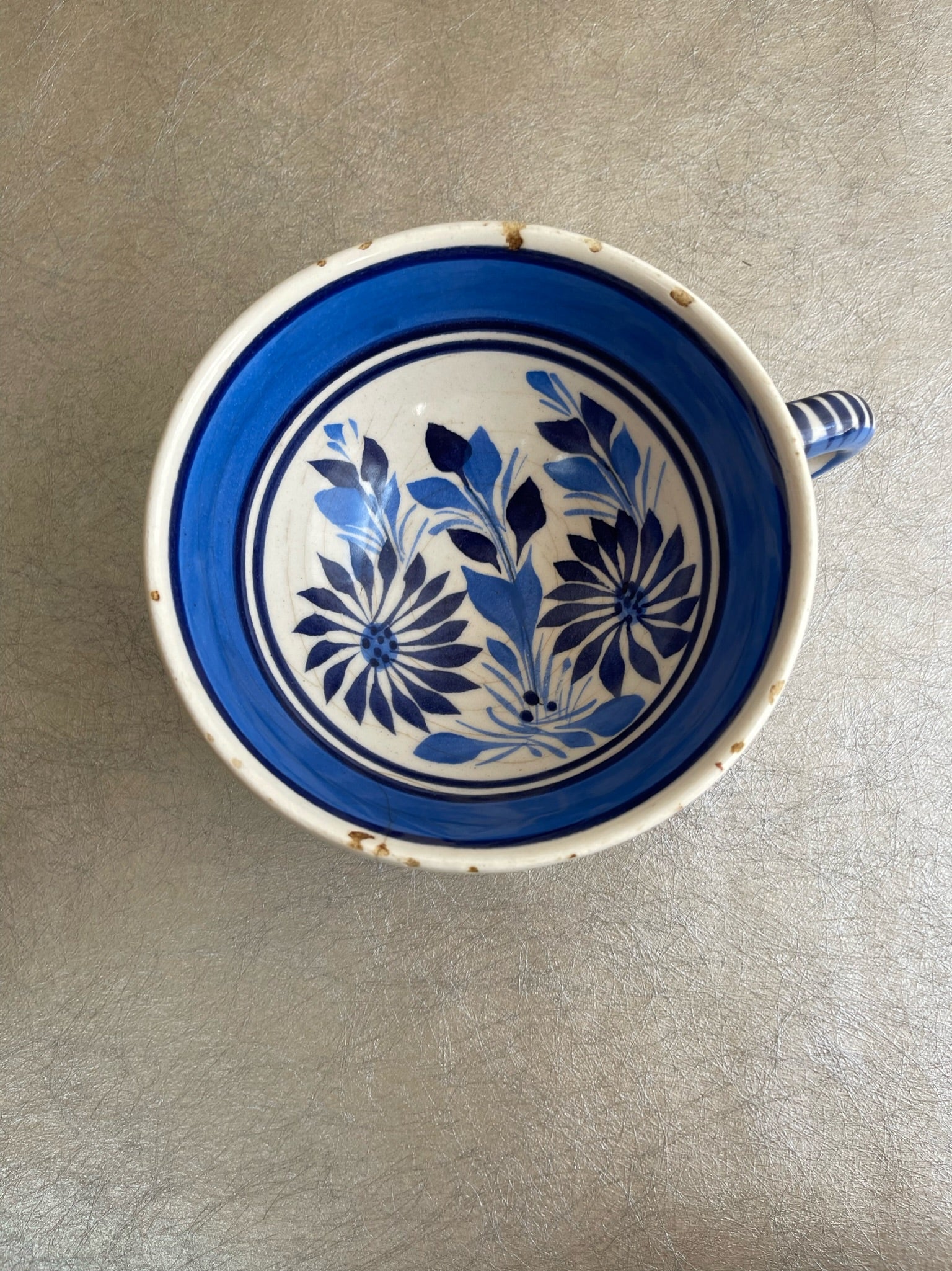 Quimper Large Cup & Saucer with Plate Set