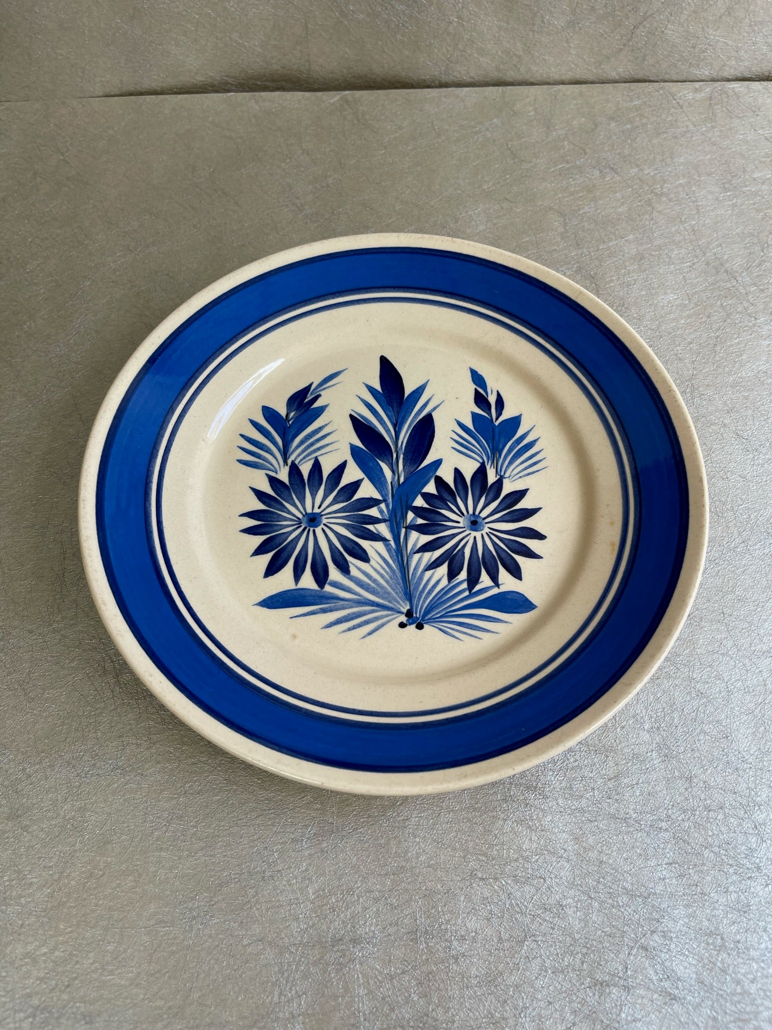 Quimper Large Cup & Saucer with Plate Set