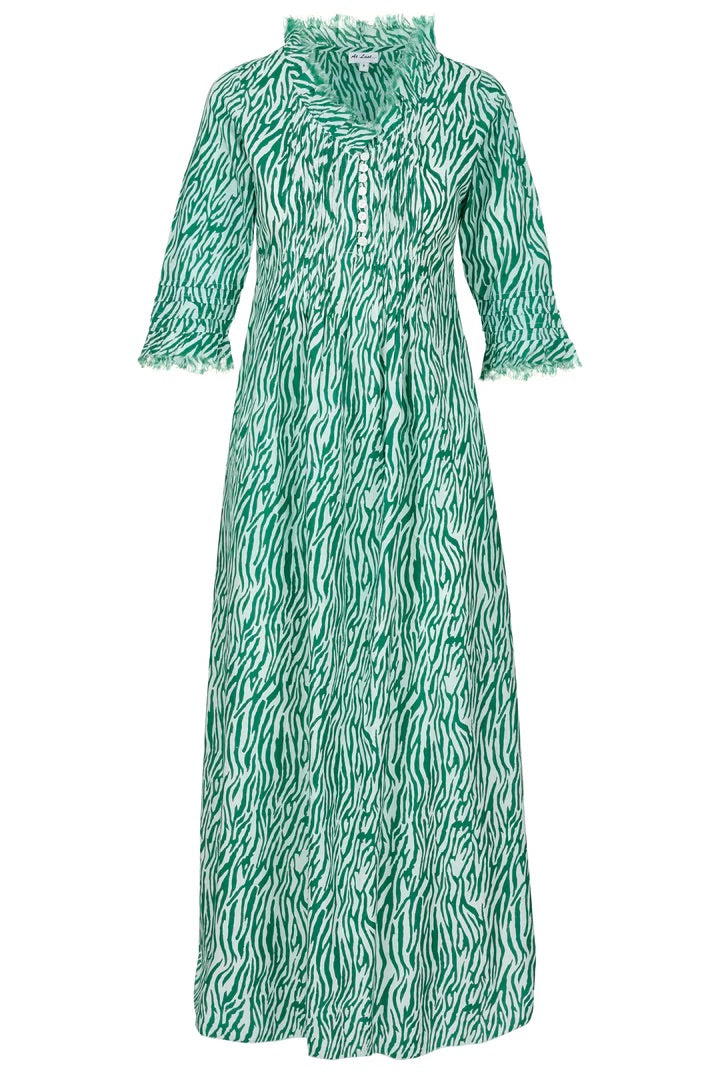 Cotton Annabel Maxi Dress • Green Reeds