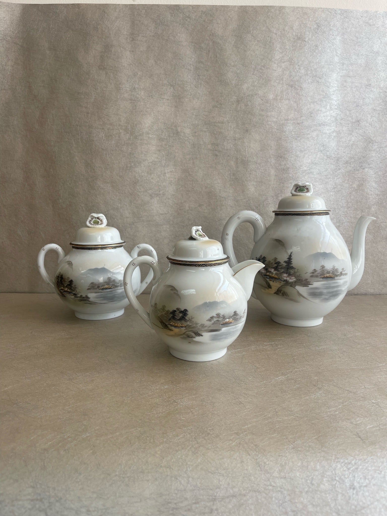 Vintage Japanese Kutani Tea Set 25 Piece Set