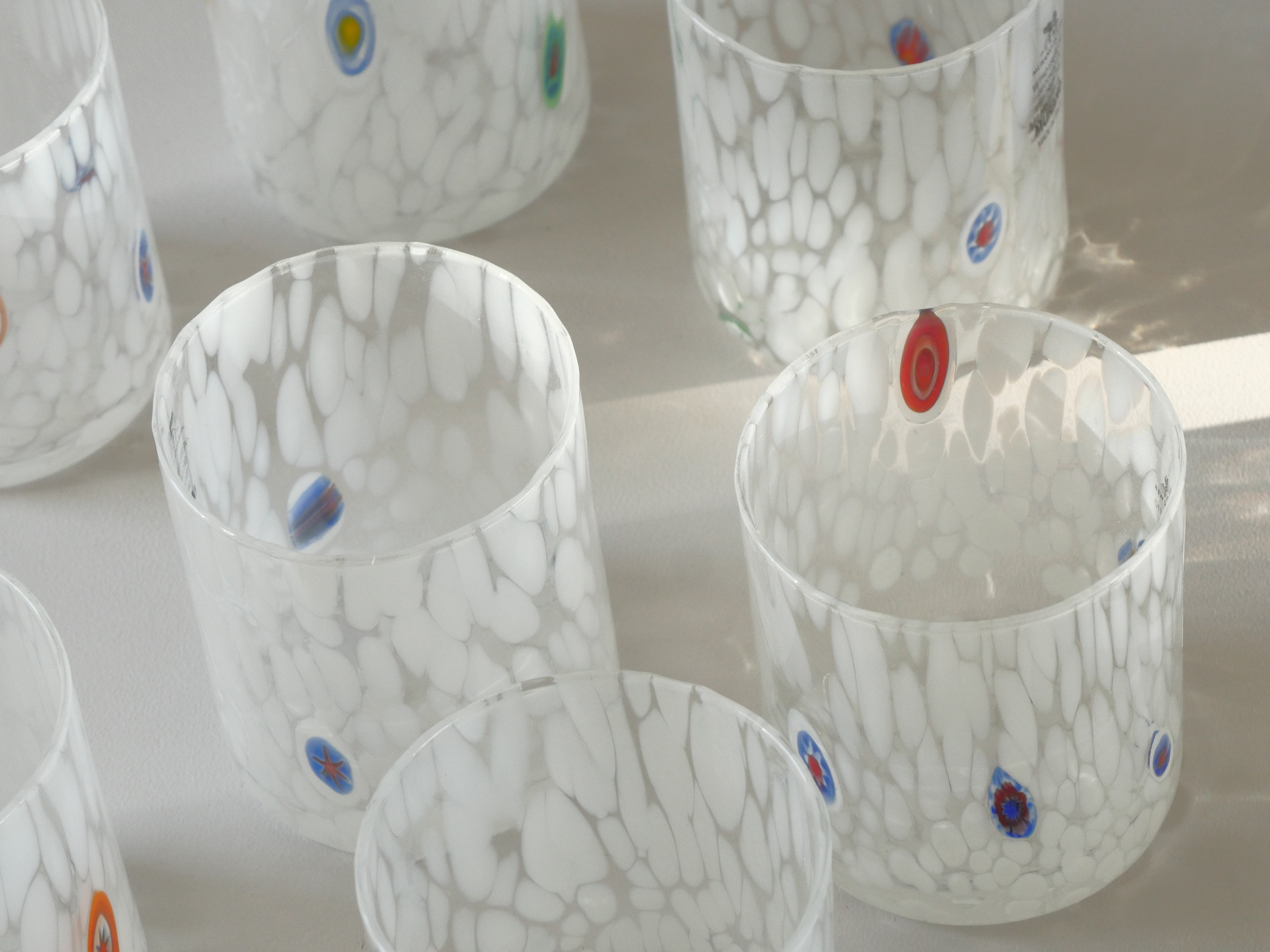 Murano Glass Tumbler - White