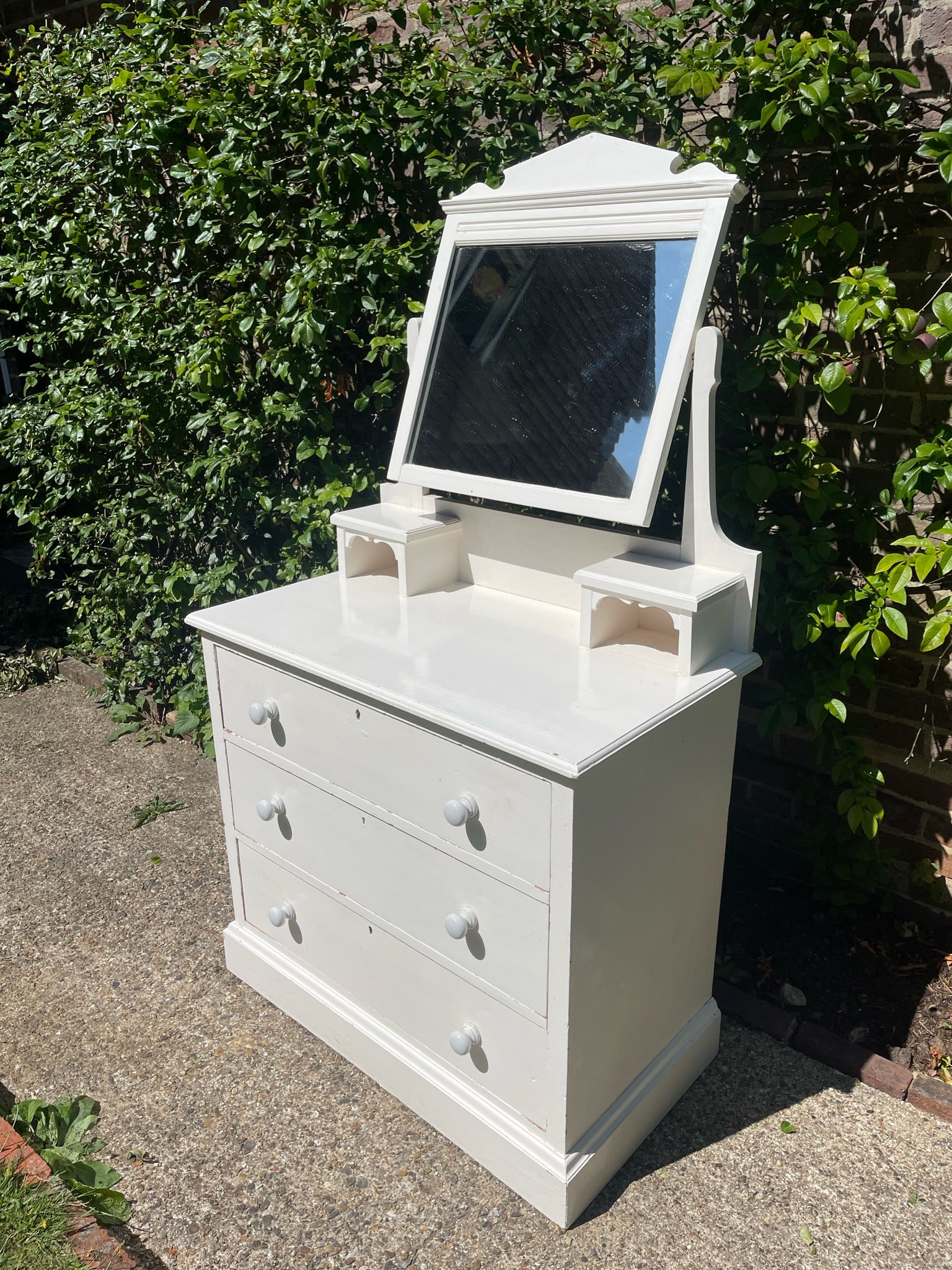 White Painted Dresser with Mirror