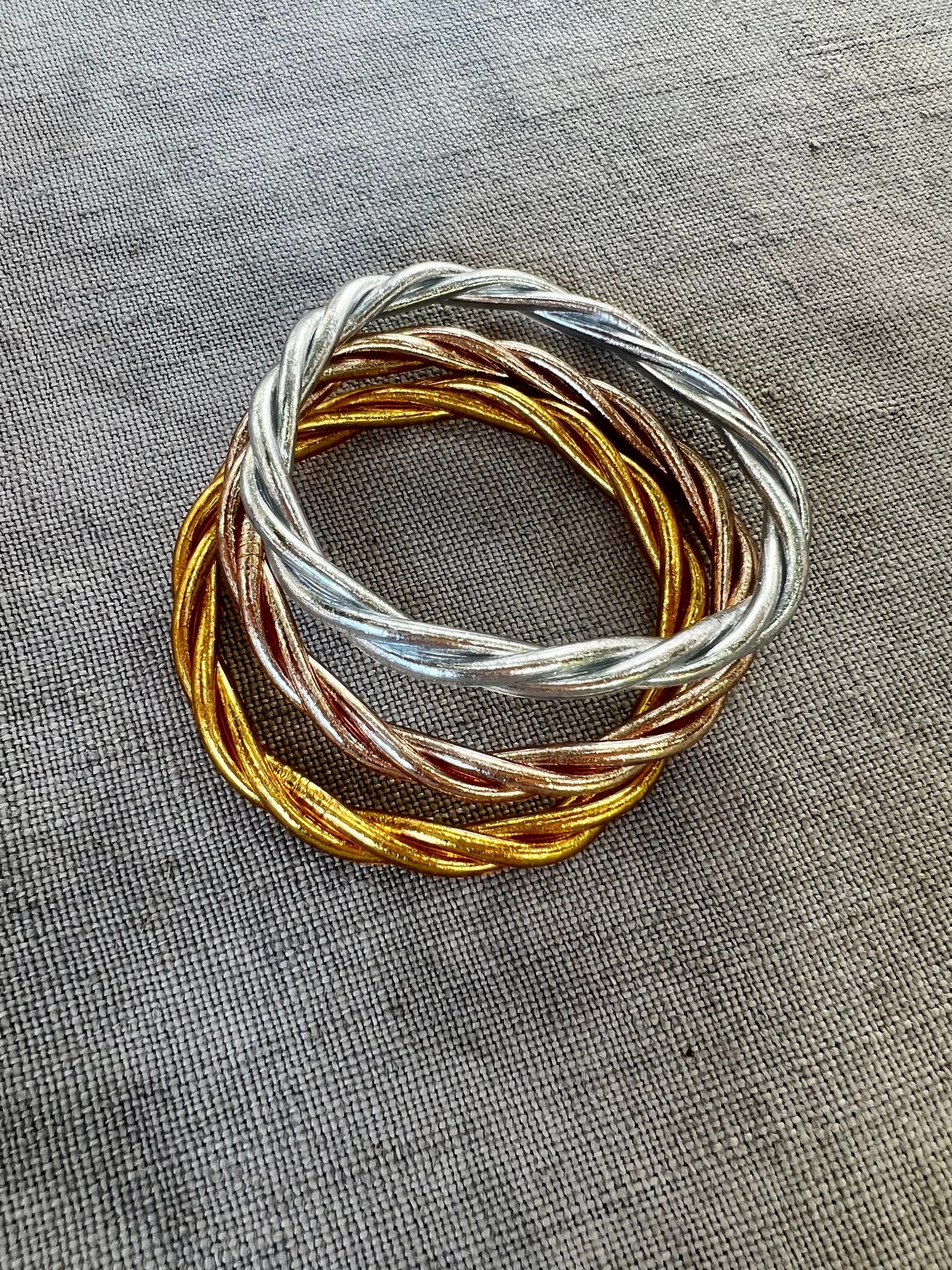 "TWIST BRACELET" Rose Gold Leaf - Pippa Gold