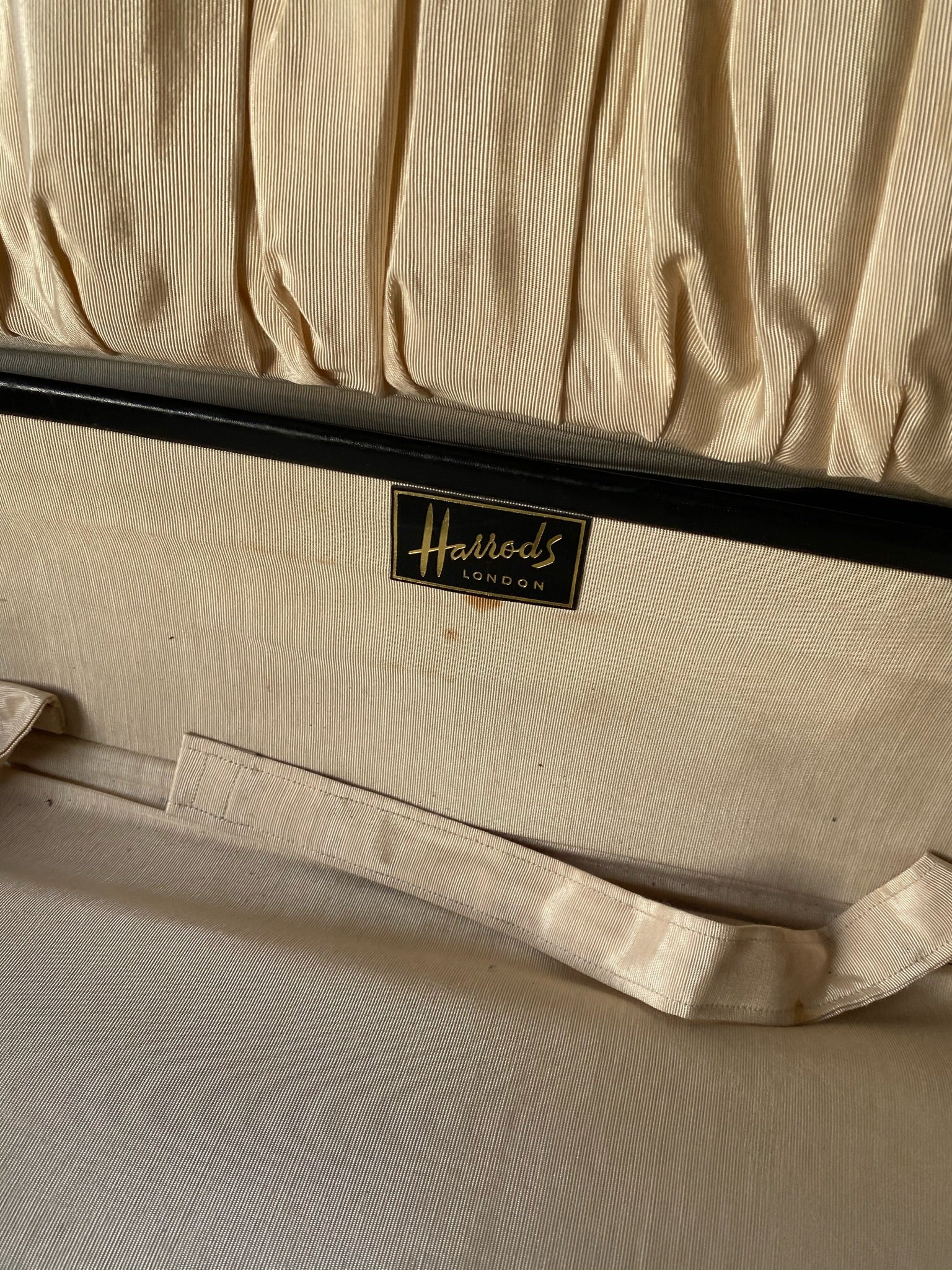 Vintage Medium Harrods Leather Suitcase