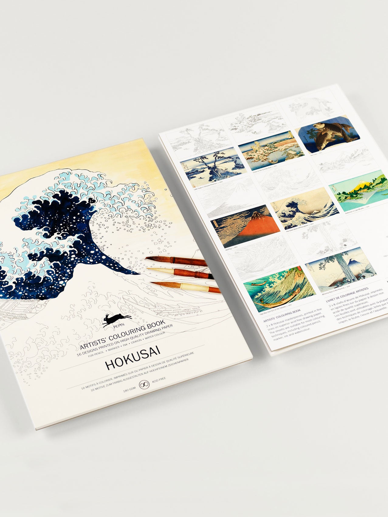 Hokusai Artist's Colouring Book