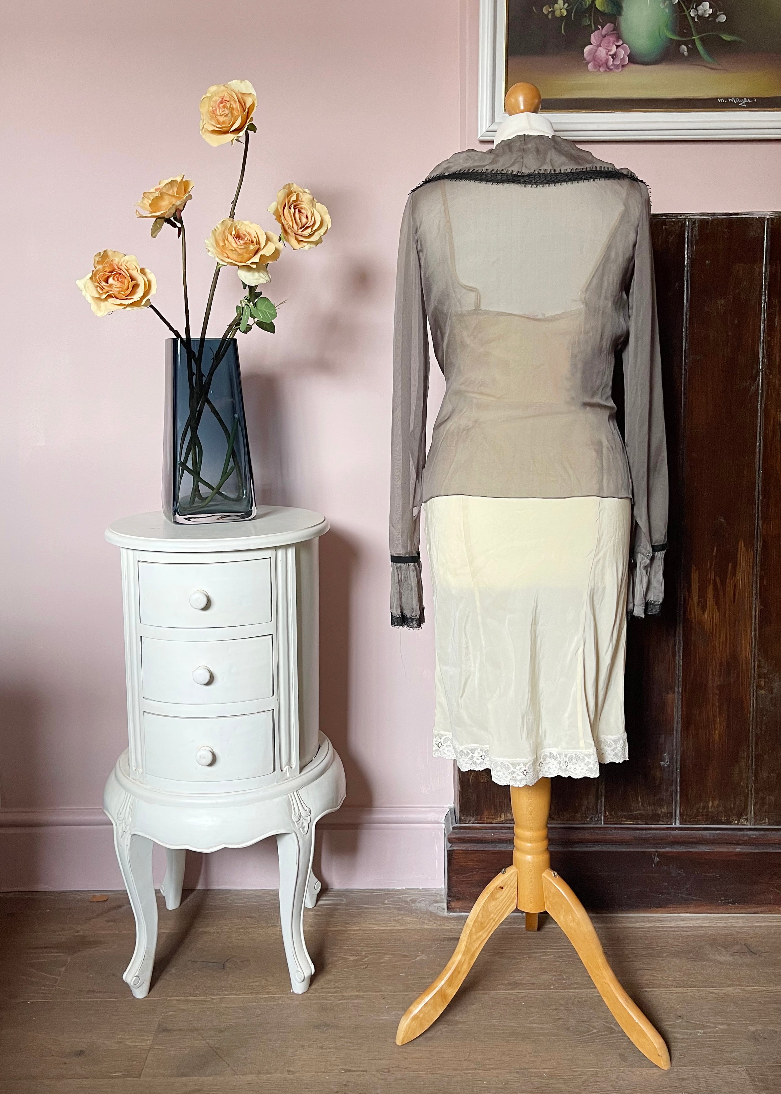 Alberta Ferretti Silk Sheer Blouse