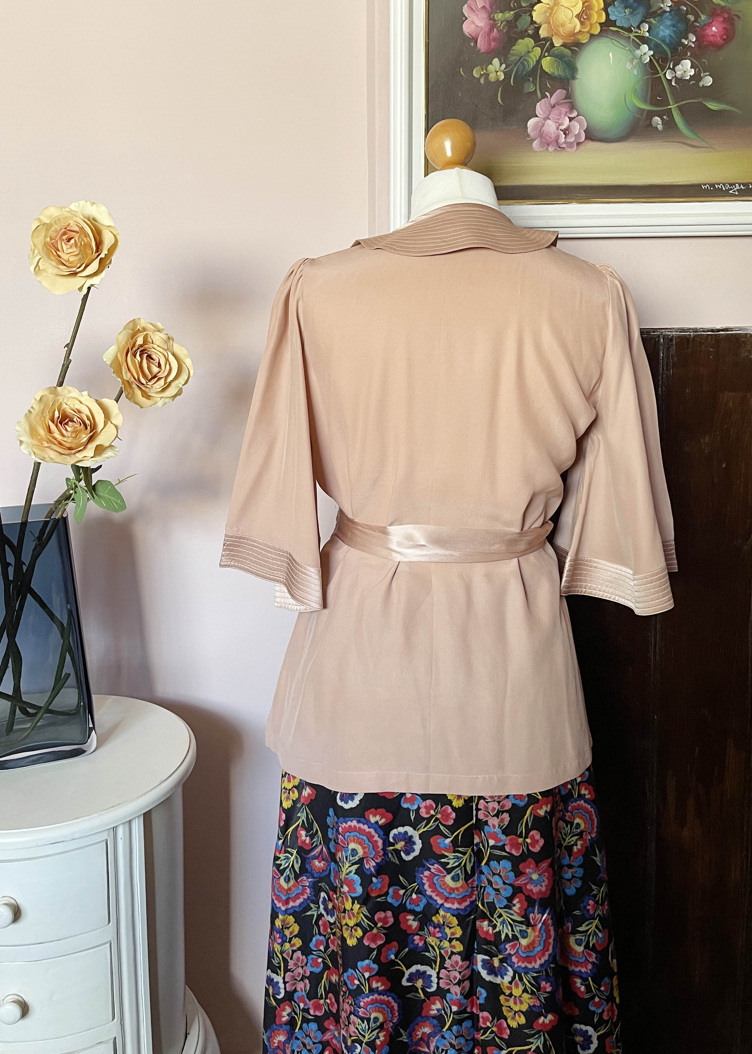 Alöe Silk Pink Wrap Top