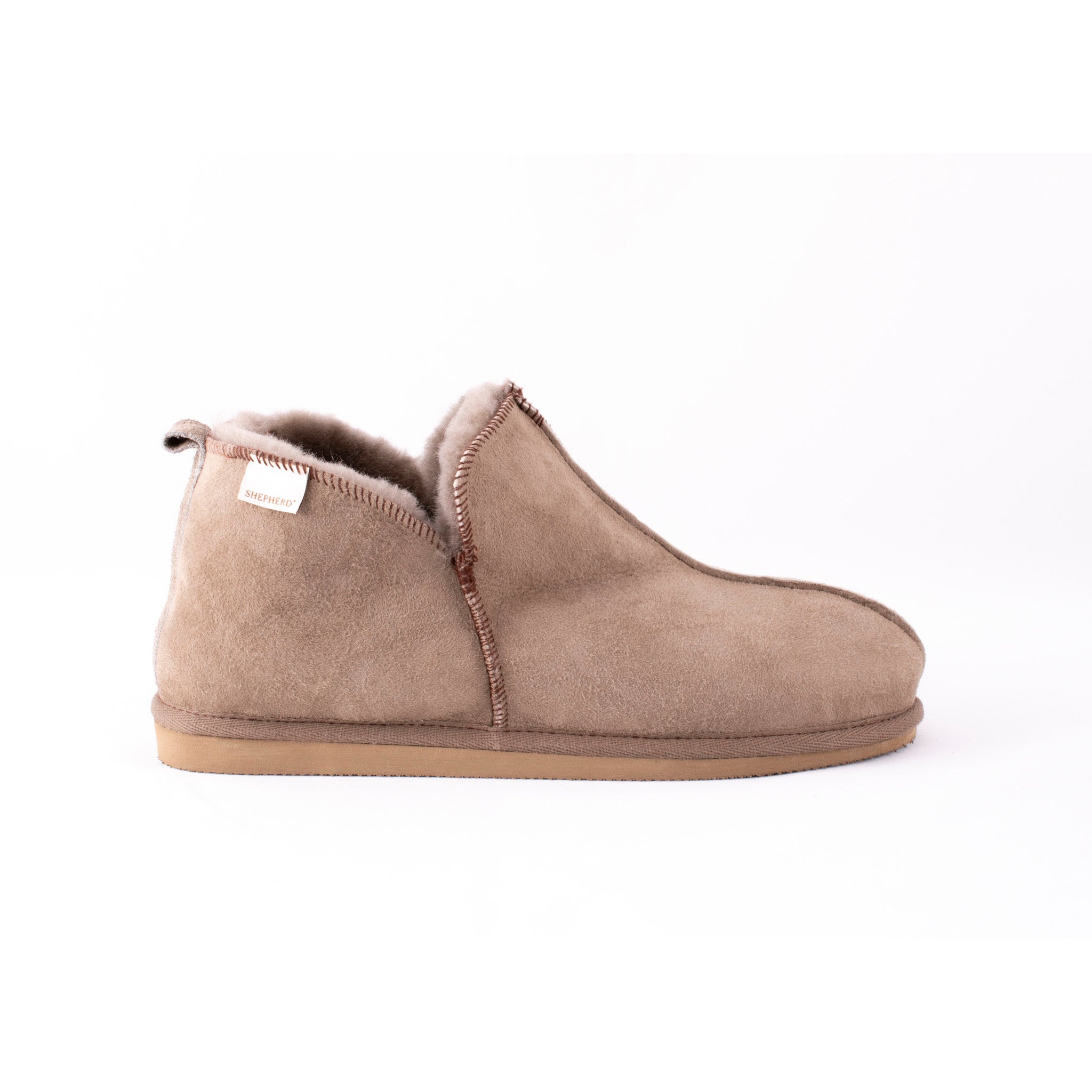 Anton Mens Sheepskin Boot Slippers - Stone