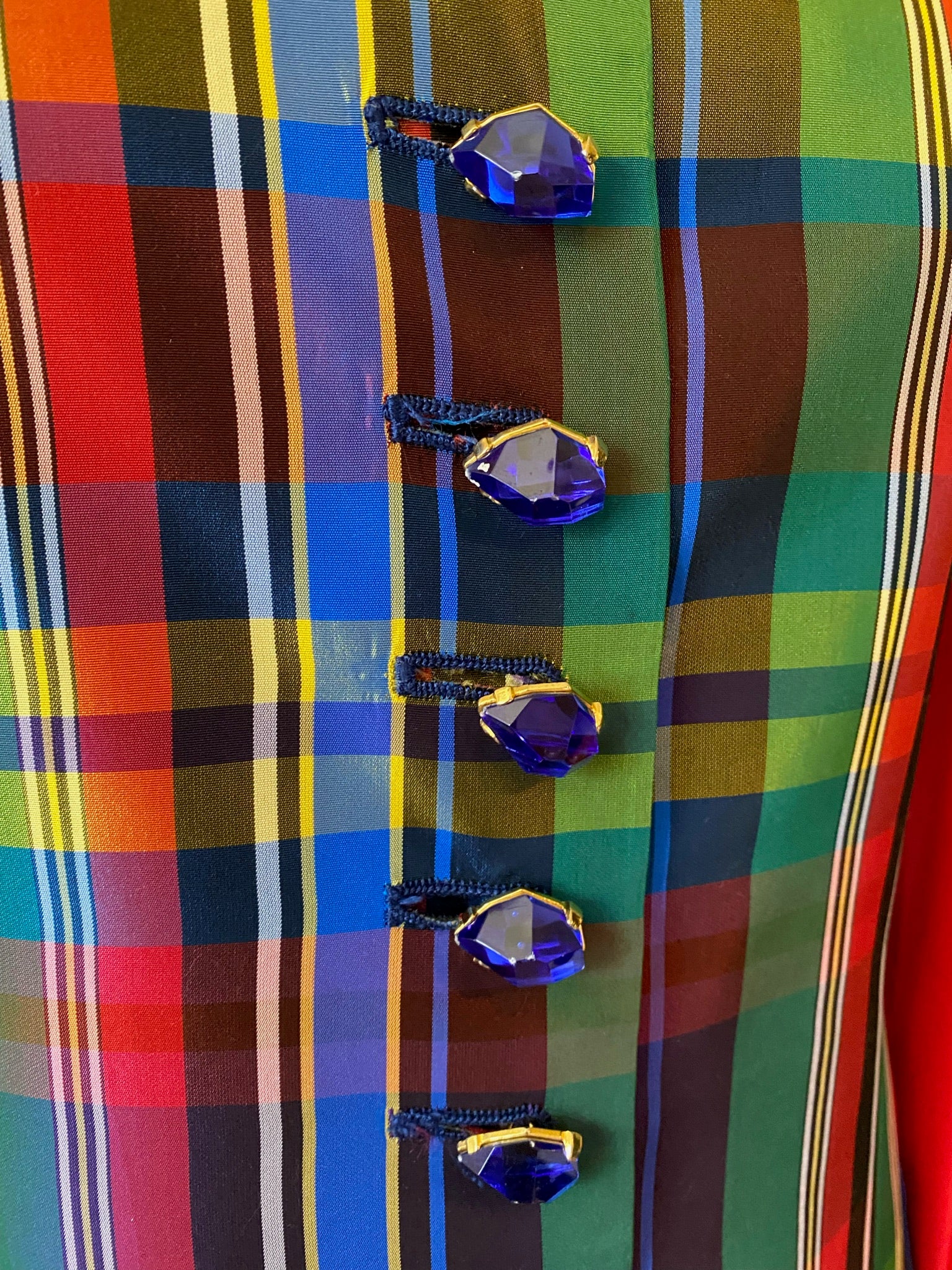 Betty Barclay Tartan Print Waistcoat Jacket