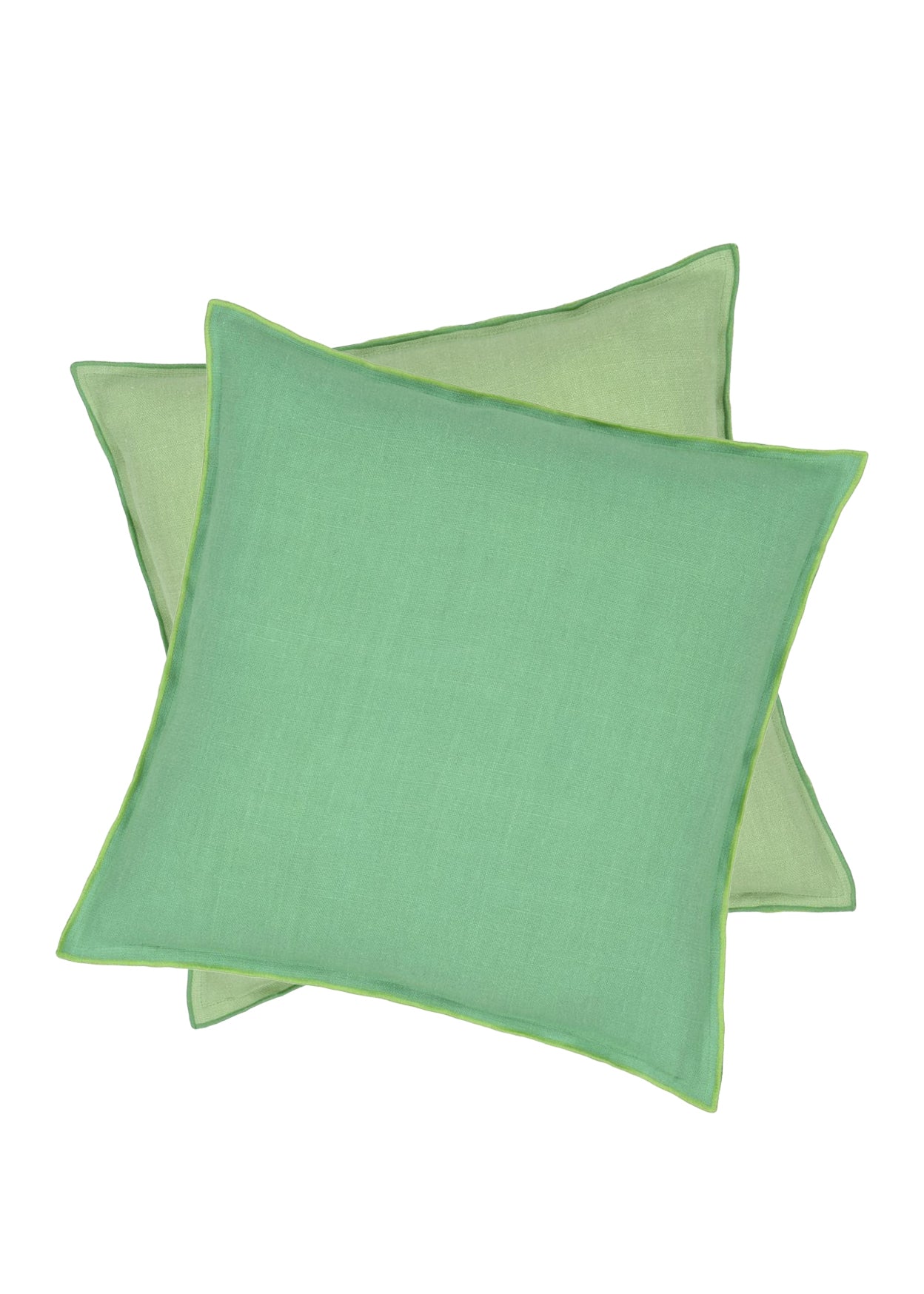 Brera Lino Verdigris & Apple Cushion