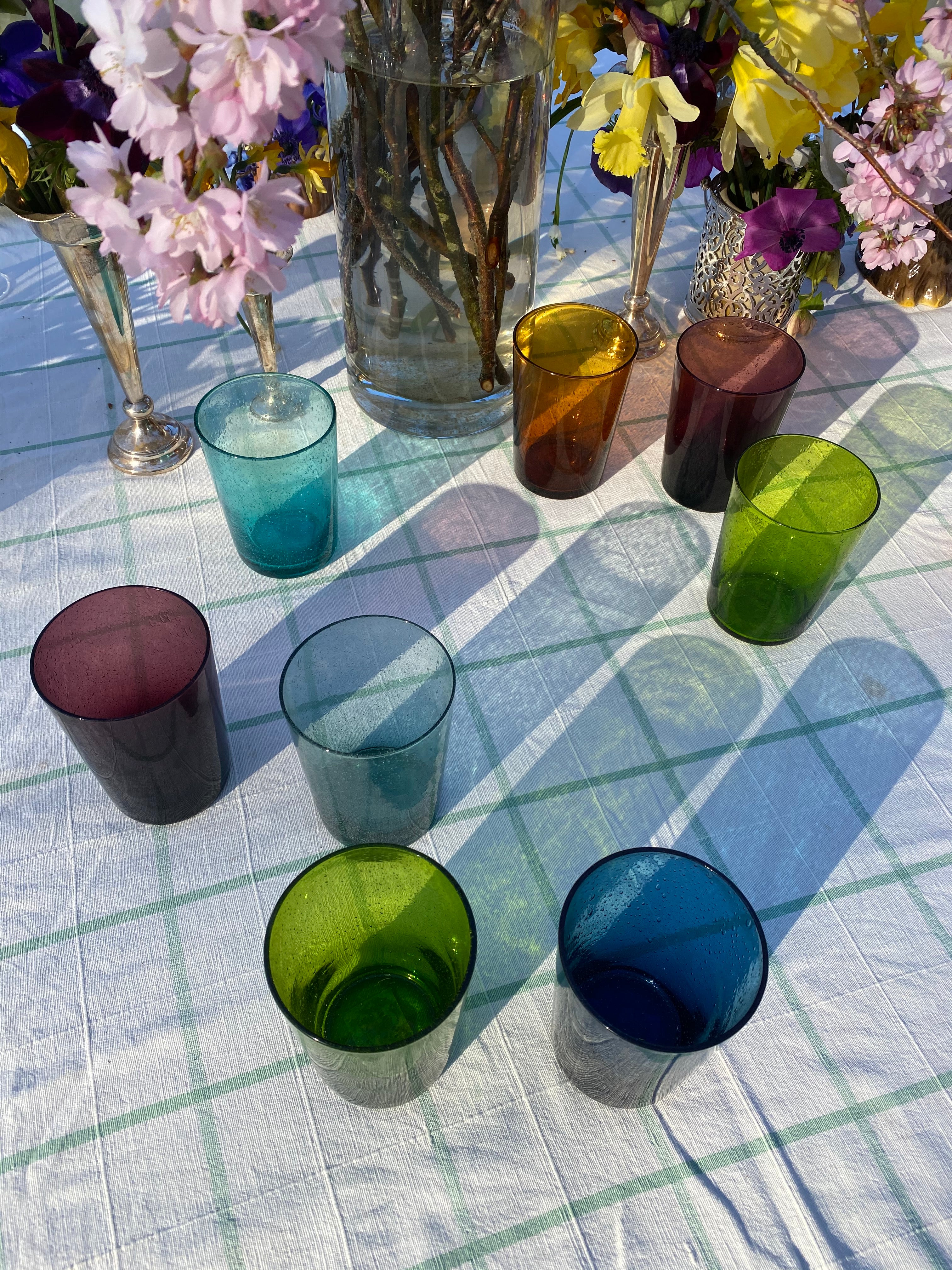British Colour Standard Charcoal Grey Handmade Glass Tumbler
