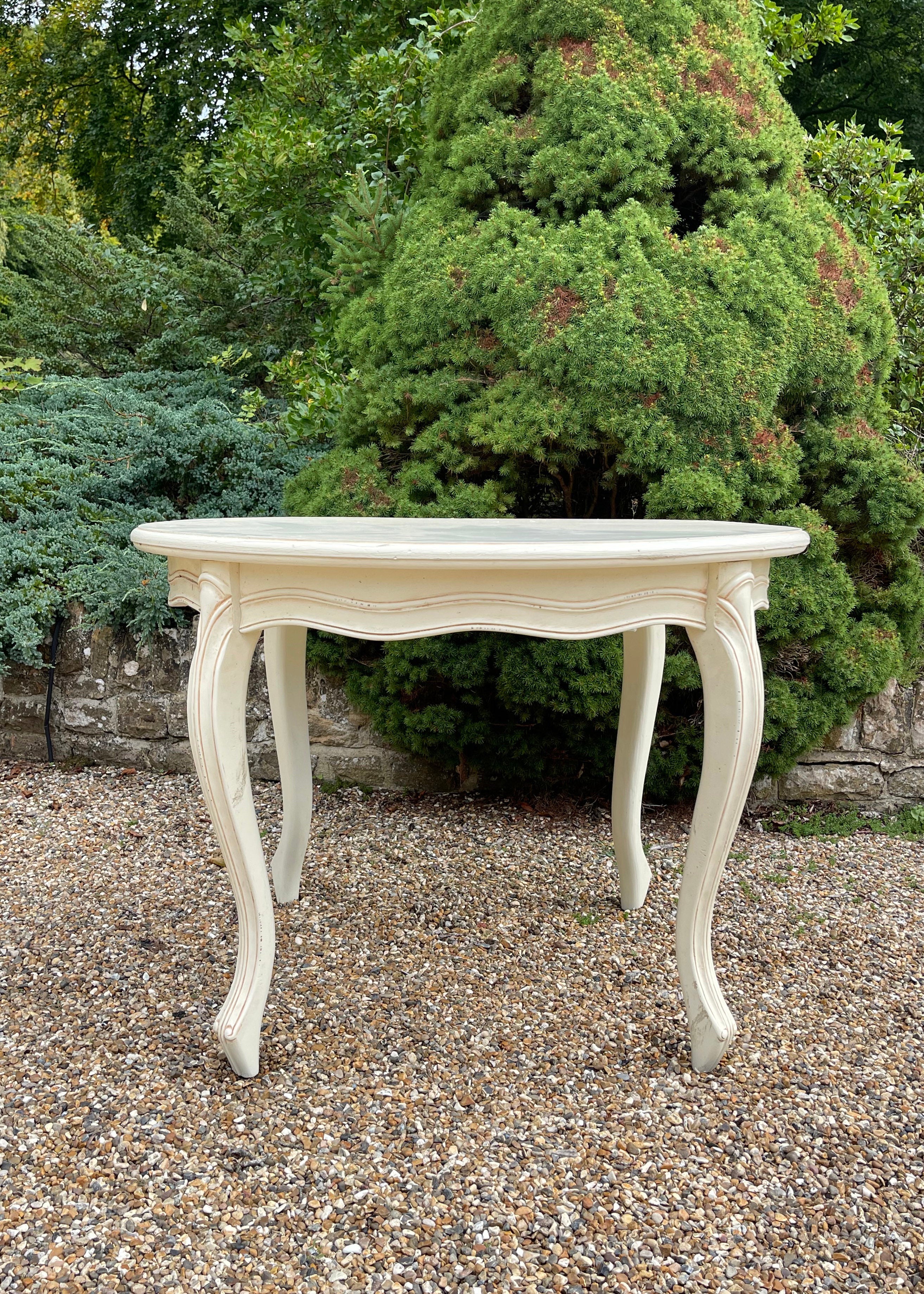 Carved Cream Round Table